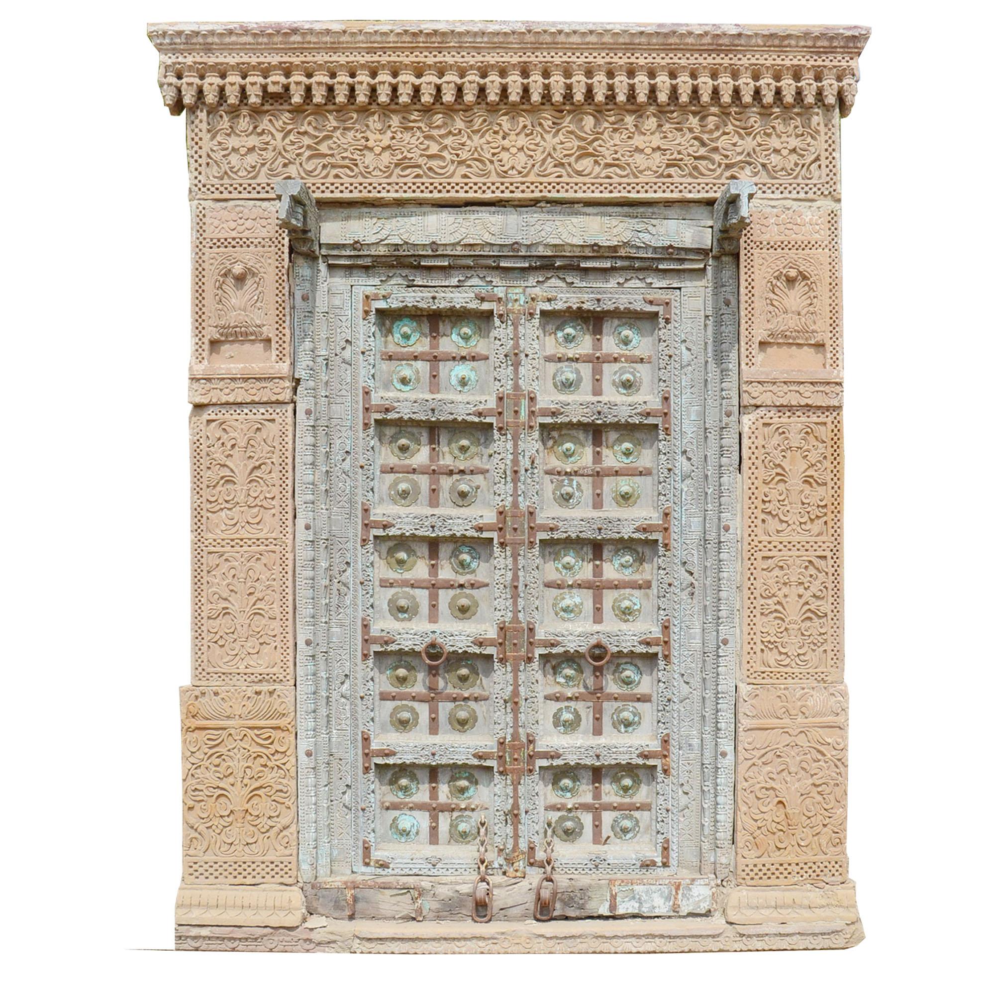 Antike Tür aus Rajasthan #eingang ©Guru-Shop