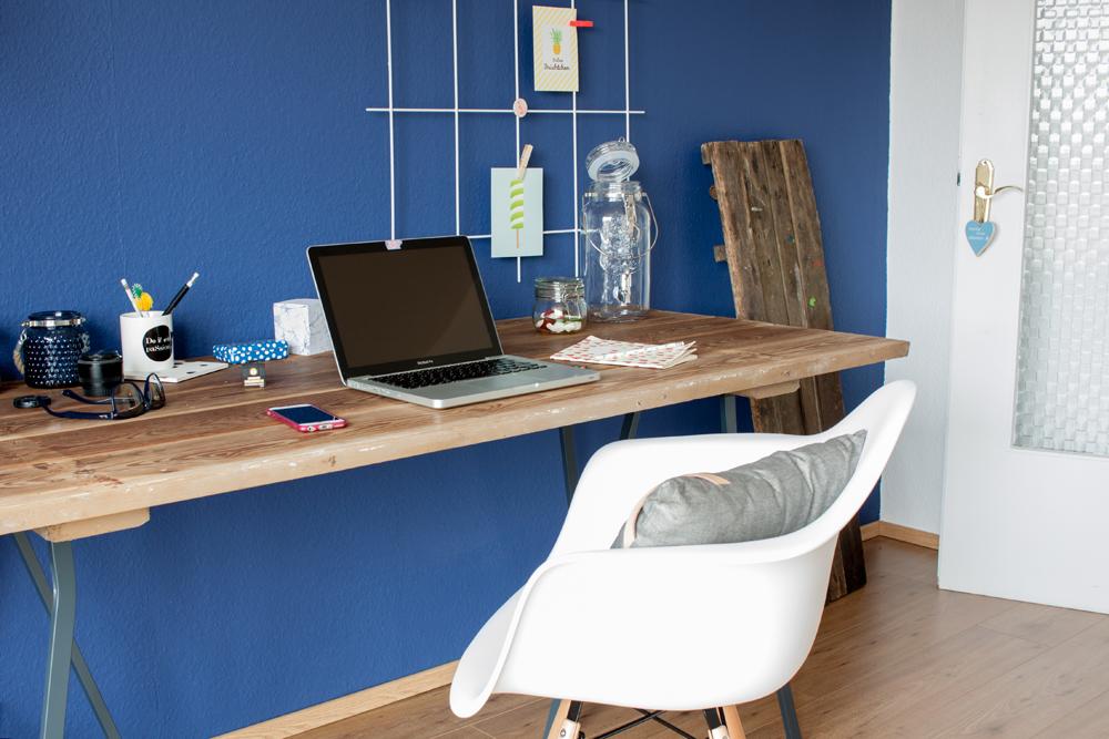Blaues Arbeitszimmer #arbeitszimmer #farrow&ball ©Ann-Christin Jeske /hafenmaedchen.de