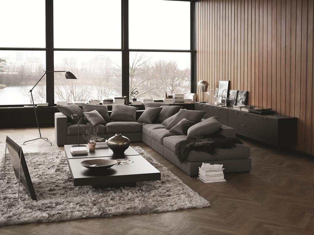 BoConcept Cenova Sofa #couchtisch #teppich #wohnzimmer #kissen #sofa #lampe ©BoConcept