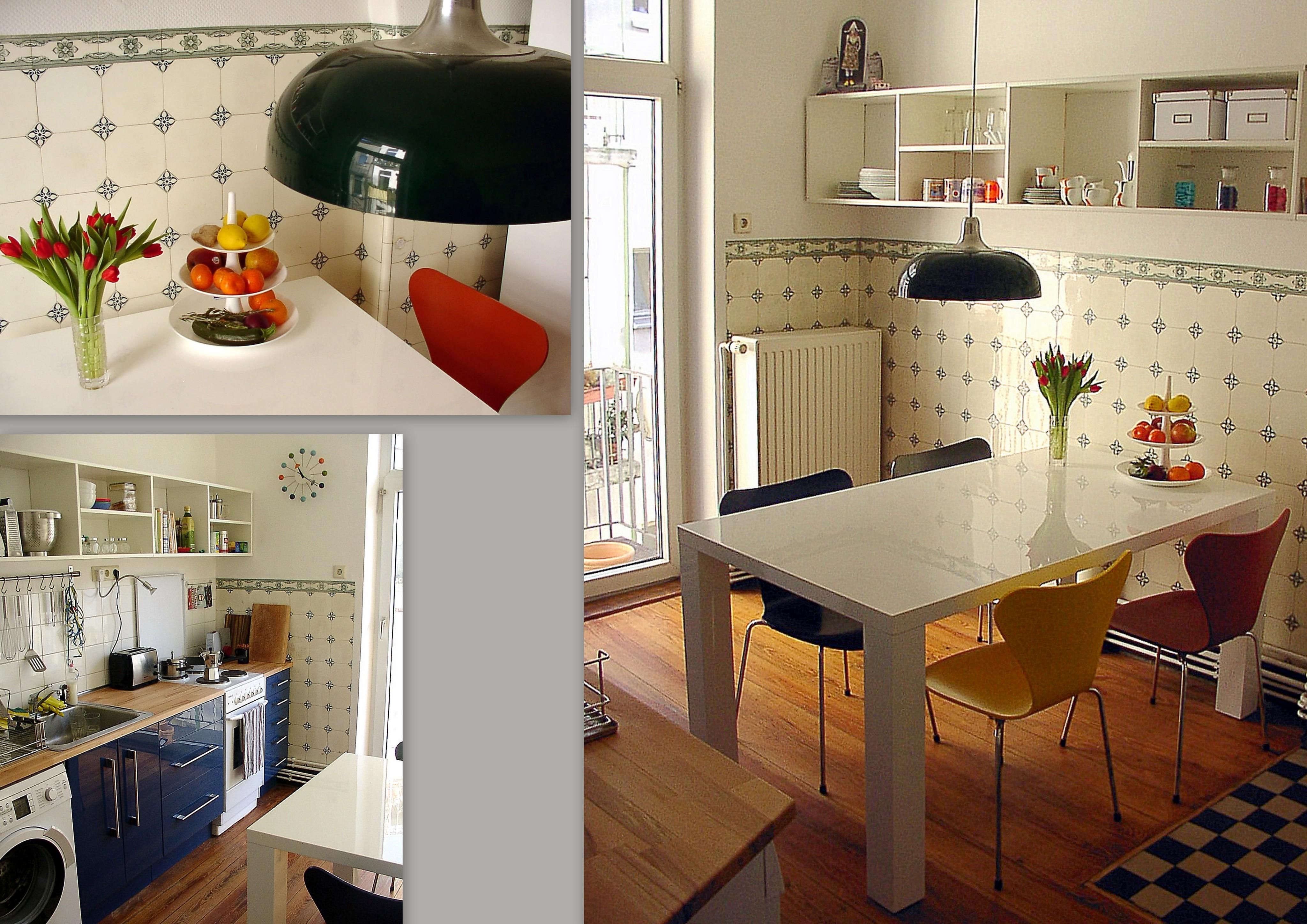 Collage Küche #altbauküche ©QuadratZentimeter Wohnberatung- Farbberatung