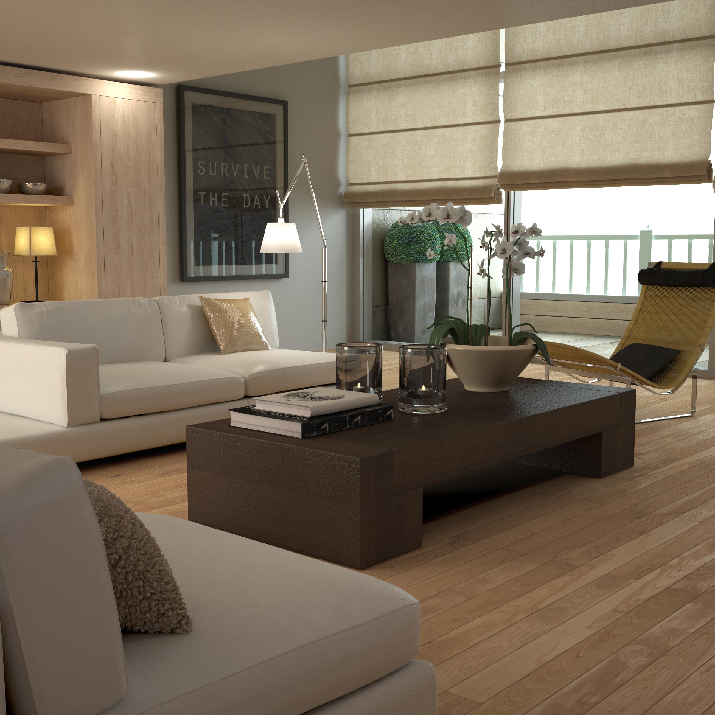 Couch, Tisch #wohnzimmer #sofa #raffrollo #rollo #tisch ©DECOR-UNION
