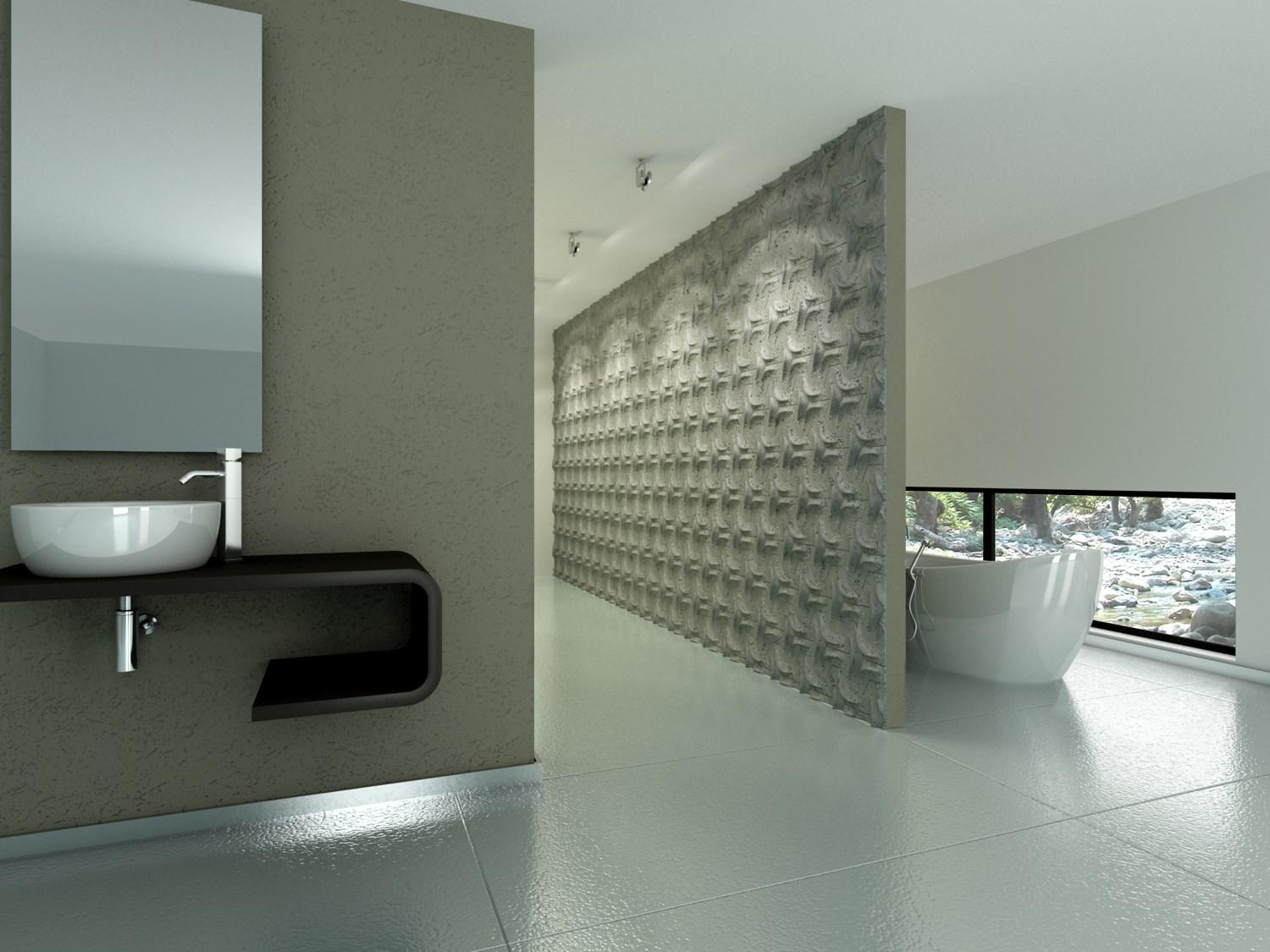 Elegante Betonplatten #waschtisch #waschbecken #betonfliesen ©Florisa