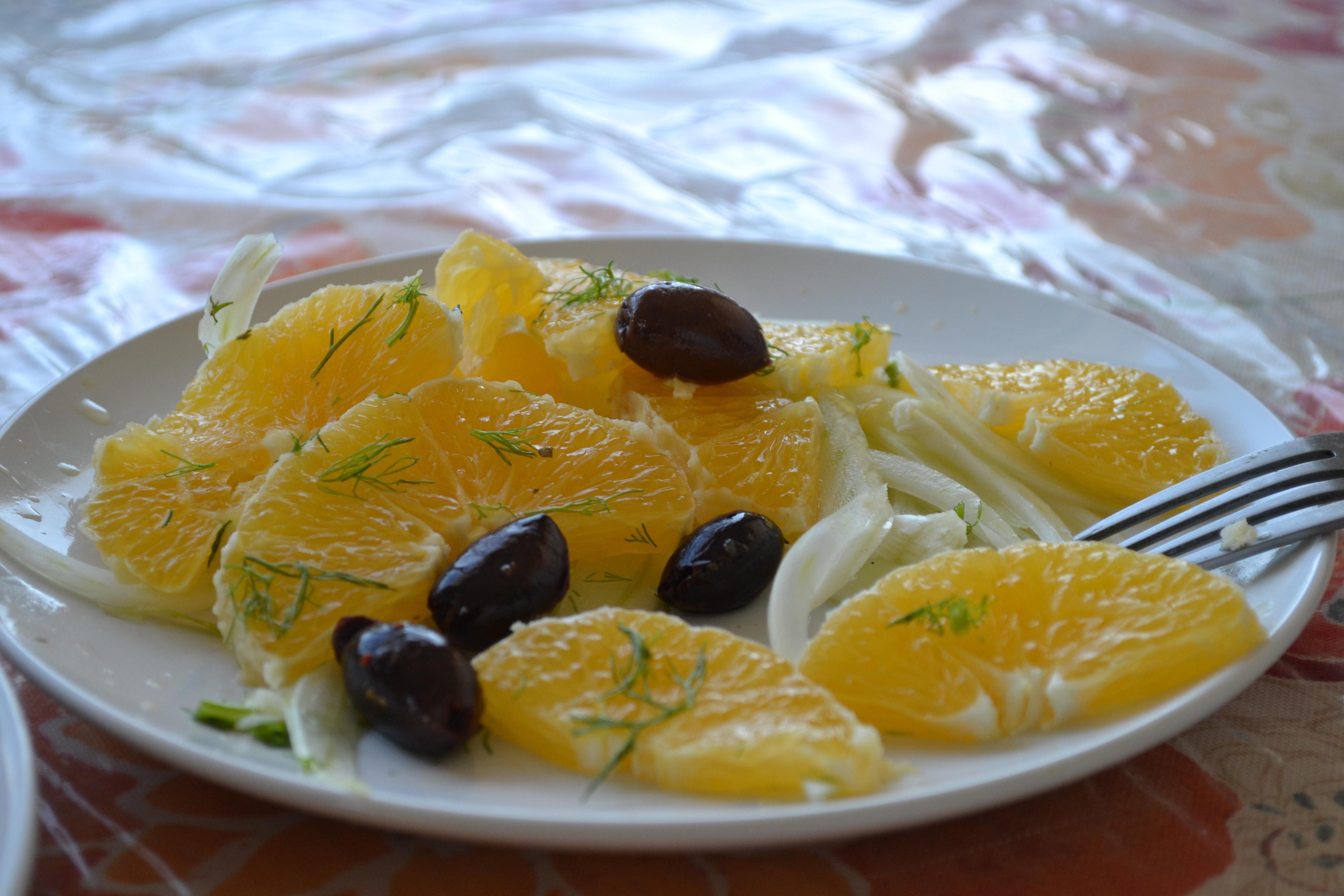 Fennel + orange + olives + dill