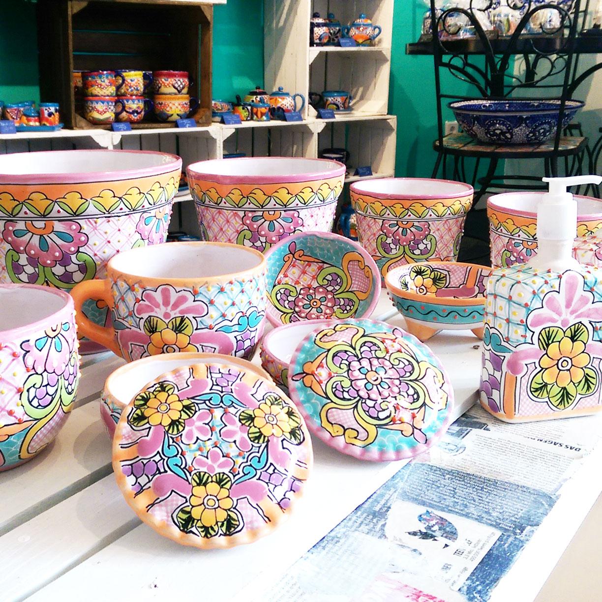 Handbemalte Keramik in Pastell #seifenspender ©Burro Azul / www.burroazul.de