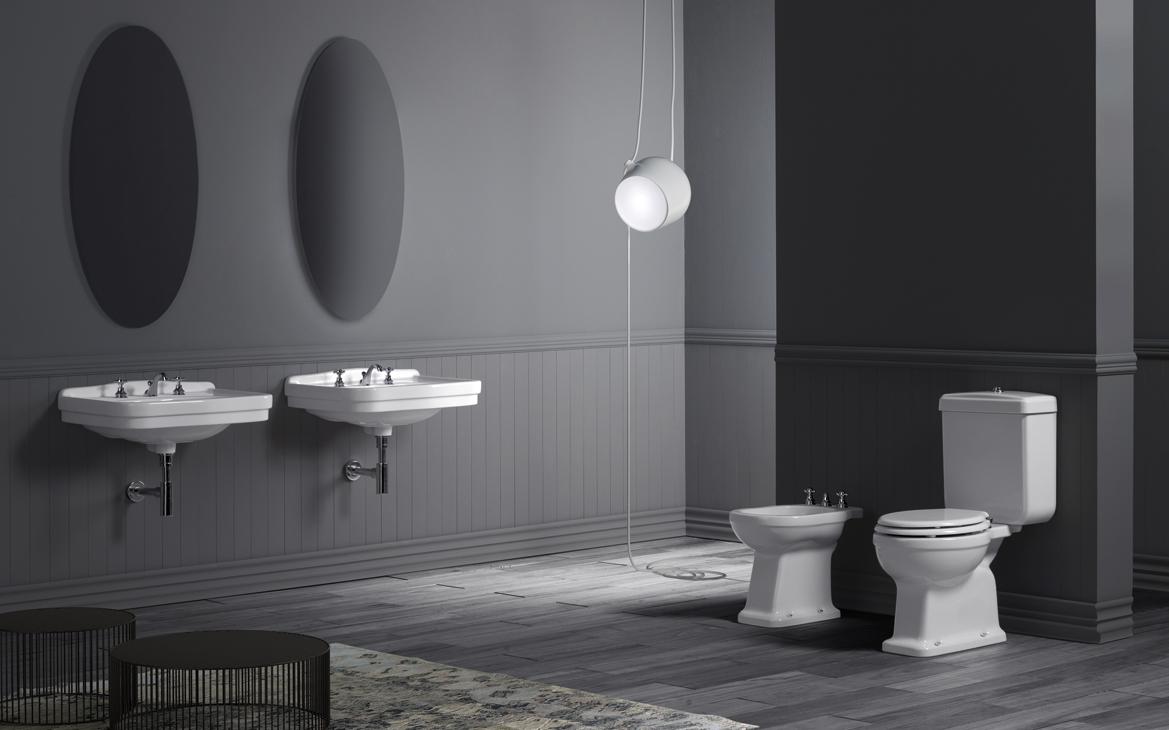 Italienische Badezimmer Keramik von Simas: Waschtische, Toiletten, Bidets, Badewannen. #badewanne #badezimmer #waschtisch #waschbecken #toilette ©Simas