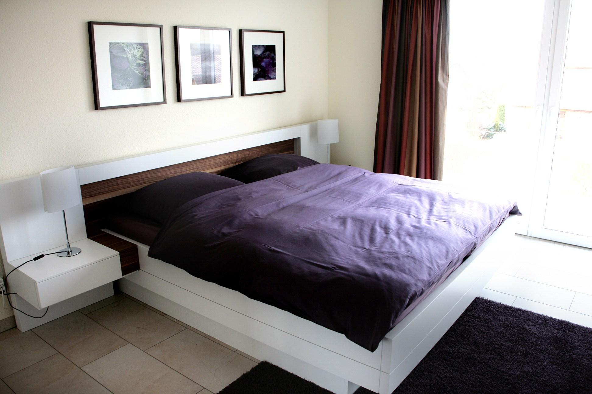 Modernes Schlafzimmer #bettablage ©Feinarbeit Wohnberatung/Th.Finster