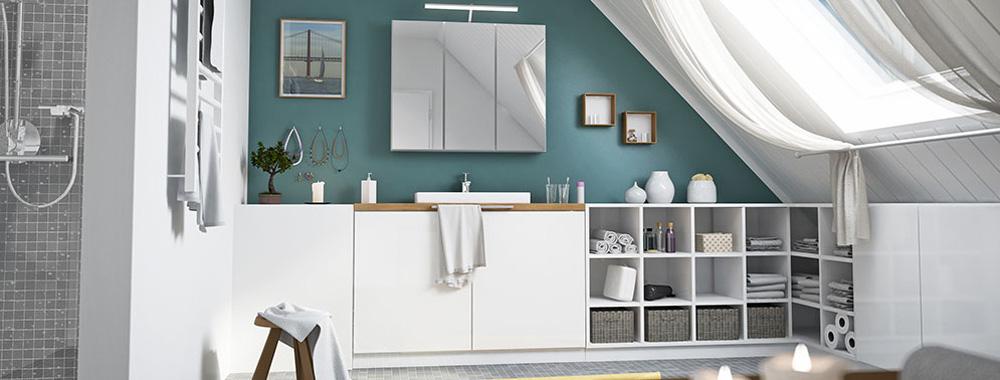 Möbel nach Maß für das Badezimmer #badezimmer #badezimmerdachschräge ©deinSchrank.de GmbH