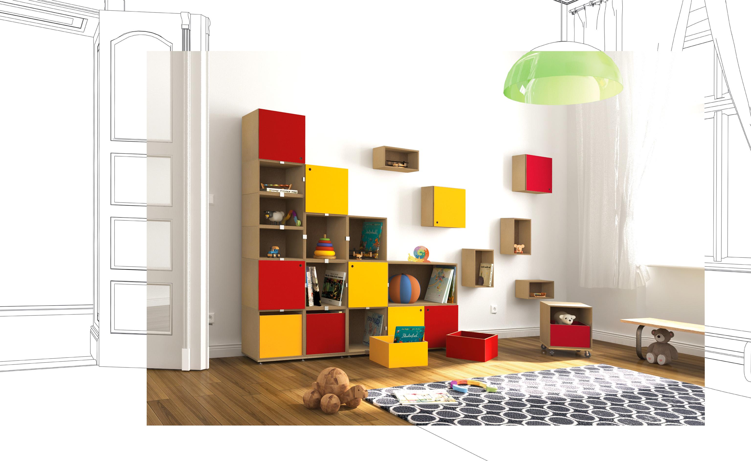 Regalsystem fürs Kinderzimmer #regalsystem #kinderzimmerregal ©stocubo GmbH