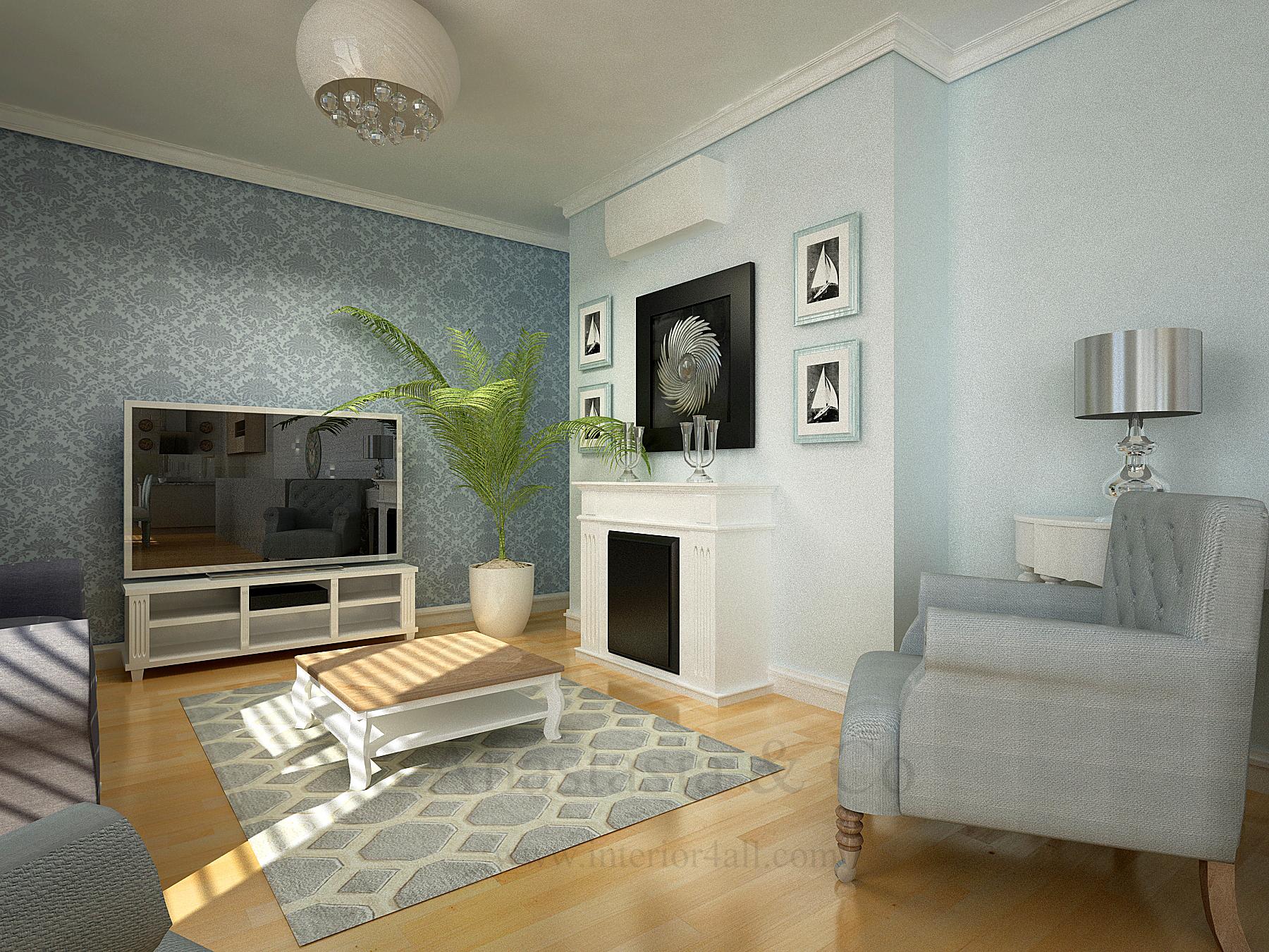 stilvolle  Eleganz- Wohnzimmer mit Kamin #eleganteswohnzimmer #romantischeswohnzimmer ©Anastasia Reicher Interior Design