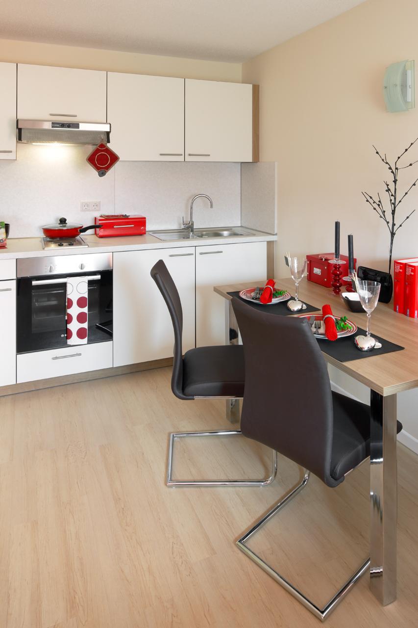 Studenten-Apartment #küche #tisch ©PROJECT FLOORS GmbH