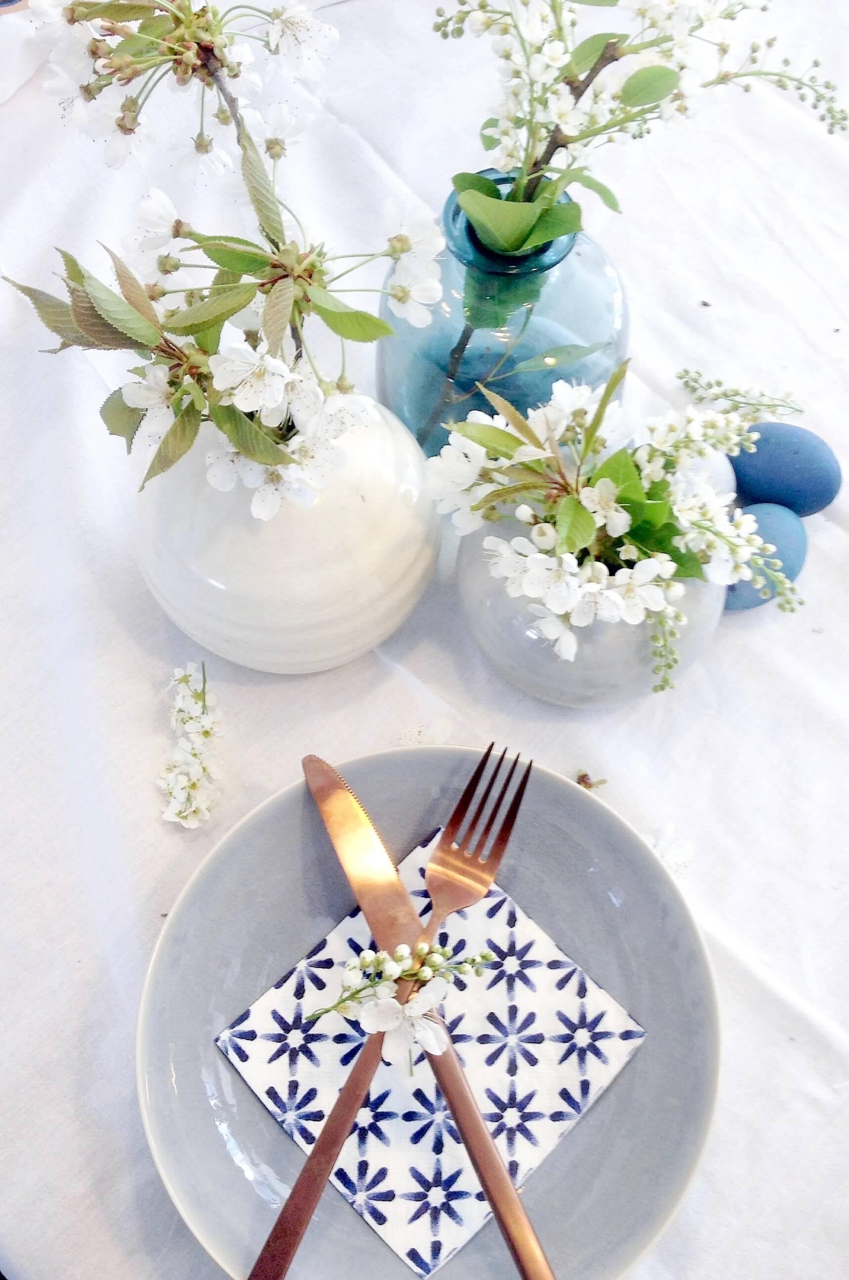 Tischdeko für Ostern in Blau

#frühlingsgefühle #tischdekoostern
