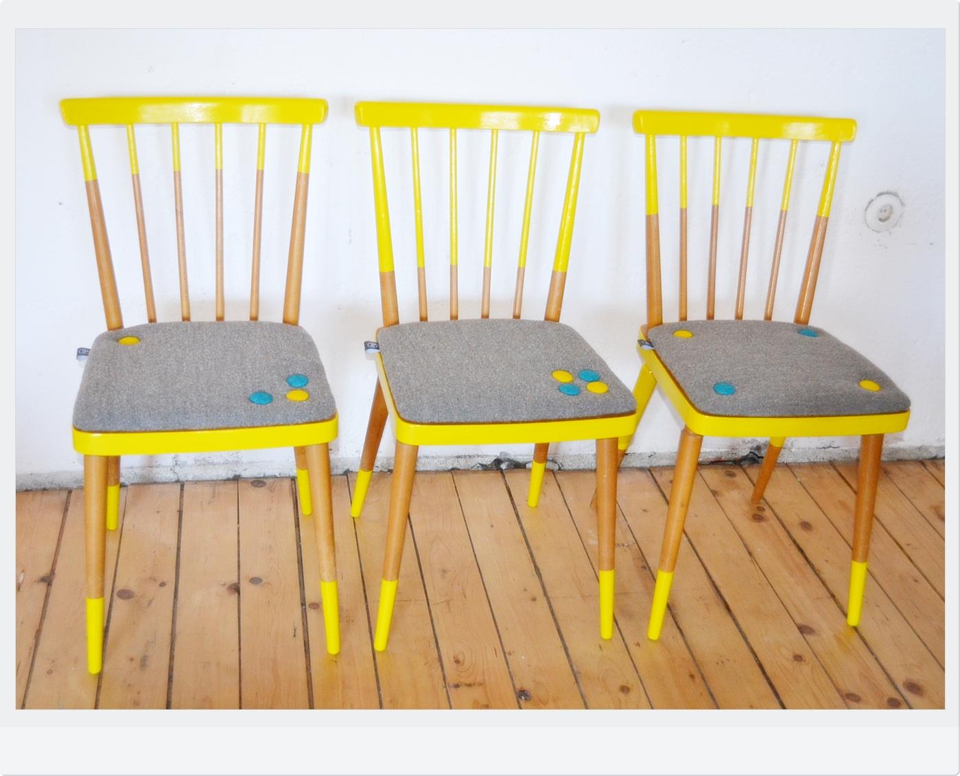 Vintage Stuhl Upcycling Yellow #stuhl #upcycling ©Raummission