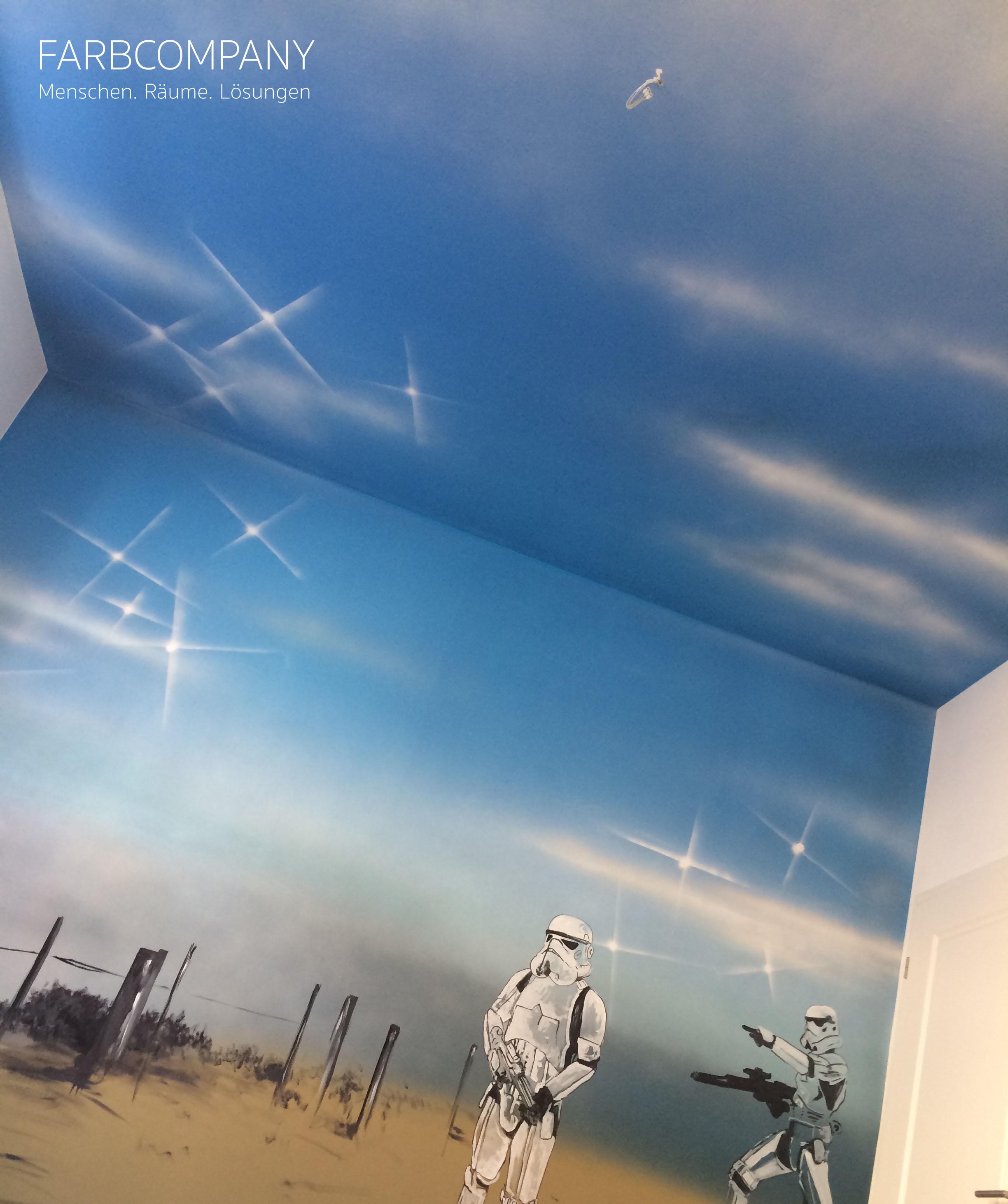 Wandmalerei eines Kinderzimmers in Hannover. #wandgestaltung #wandmalerei #airbrushwandgestaltung #wandmalereikinderzimmer ©Farbcompany