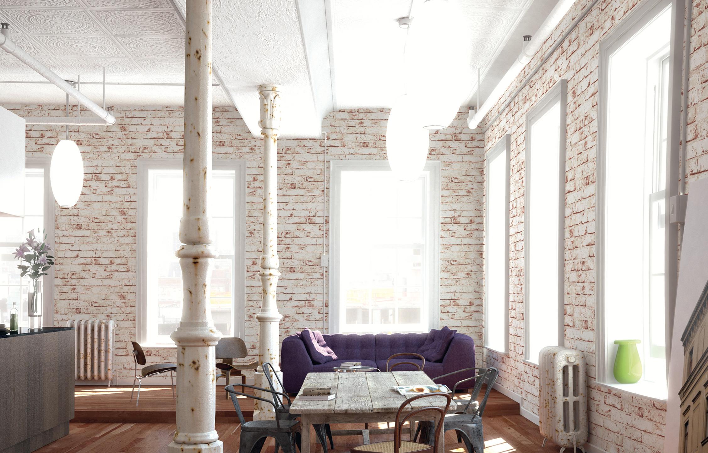 Wohnzimmer im coolen Vintage-Look #vintage #esstisch #shabbychic #sofa #industriedesign #esszimmerstuhl #rustikal ©A.S. Création