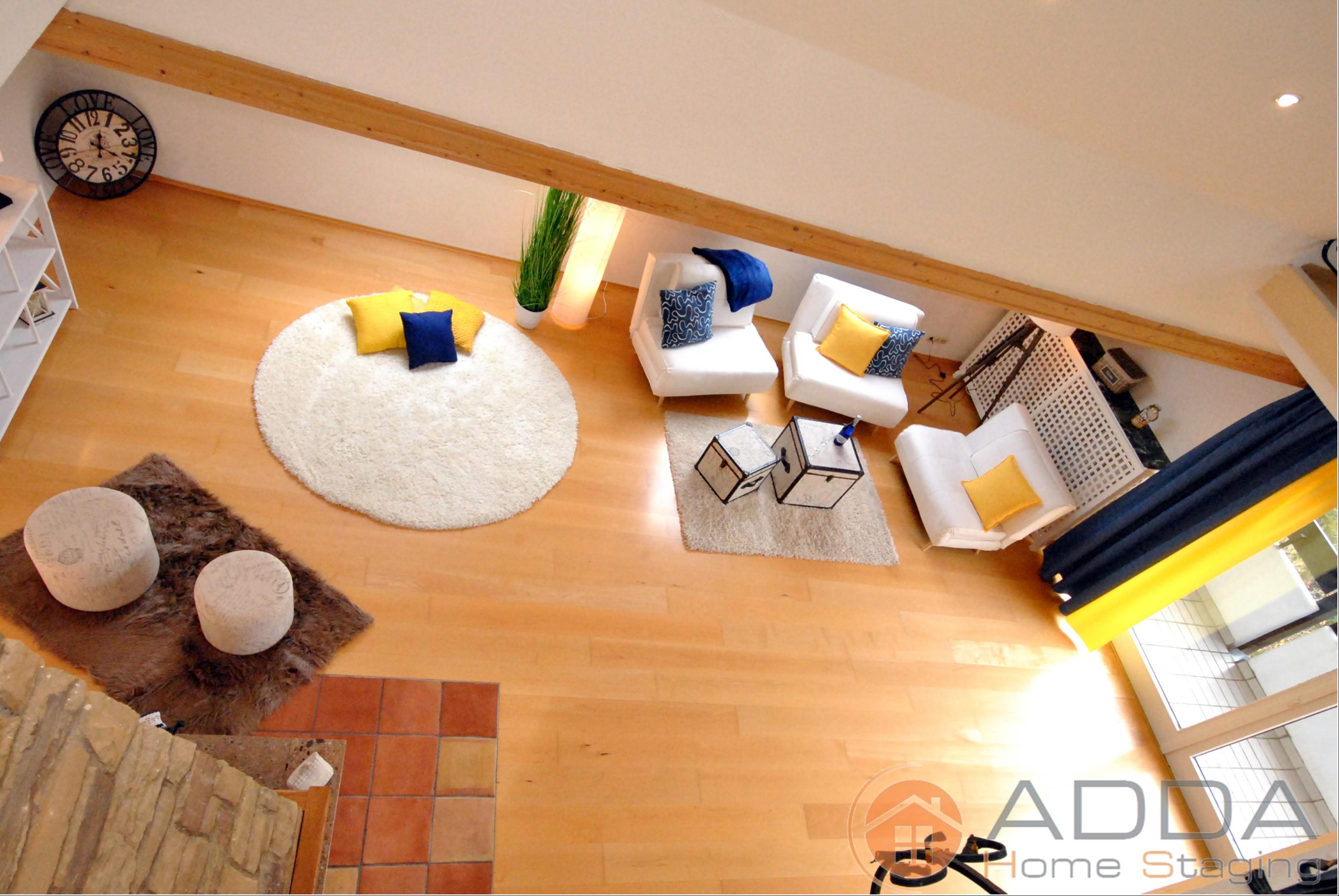 Wohnzimmer nach dem Home Staging #kissen ©ADDA Home Staging