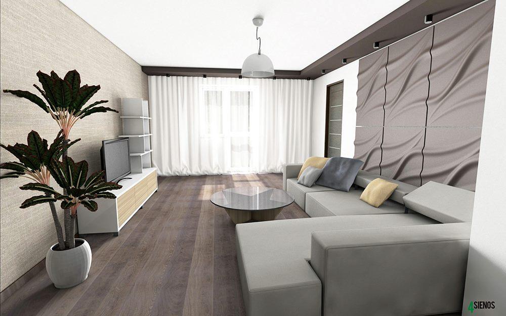 #wohnzimmer #wandgestaltung #beige #braun #3dpanels #elegant #wandpaneele