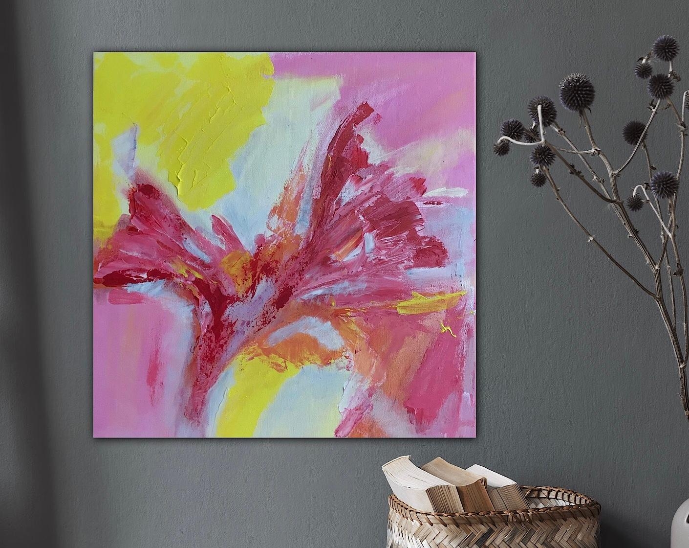 💕 Bunt, farbenfroh und fröhlich 40 x 40 cm 
#Farbe #deko #art #couchliebe #wanddeko #couchliebt