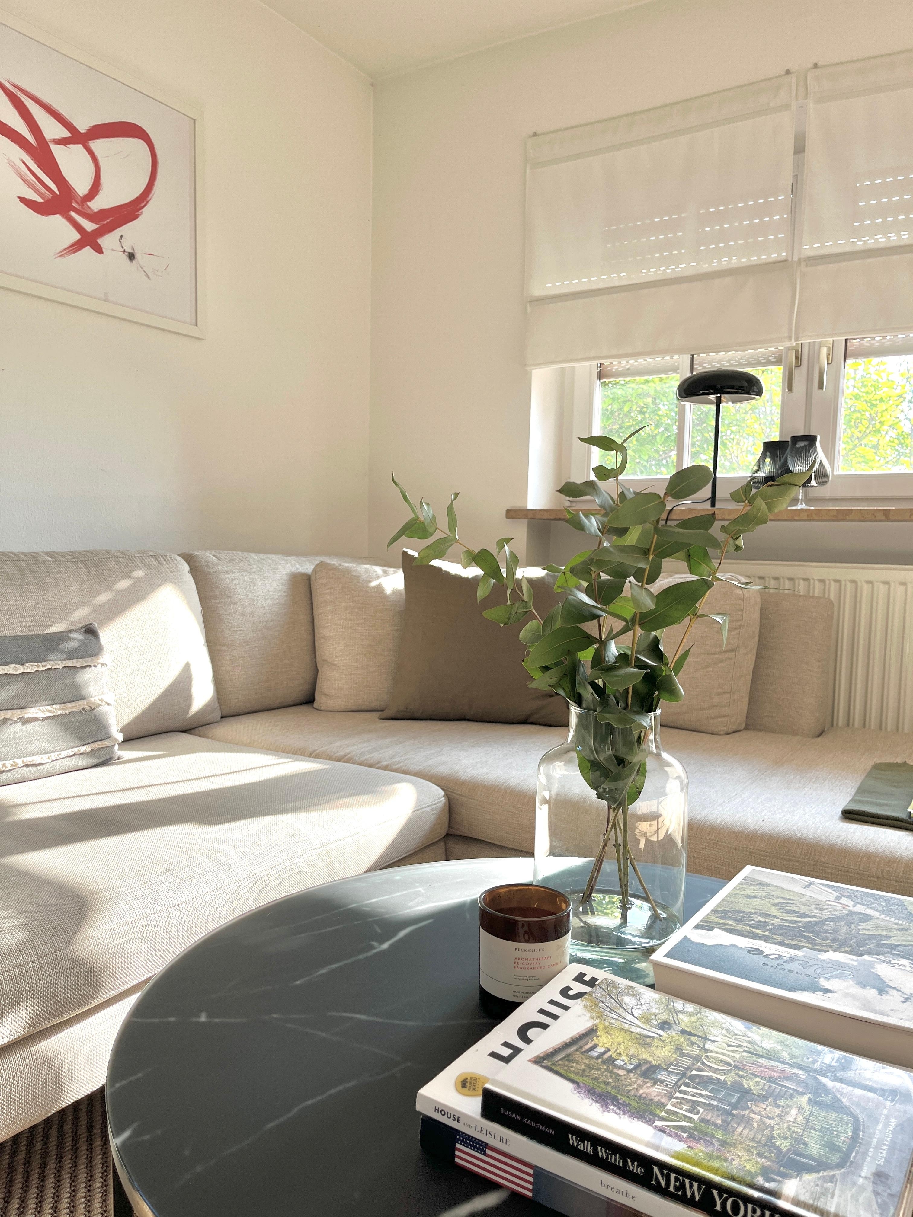 🛋️ 
#couch#wohnzimmer#abendsonne#freshflowers#pigcasso#coffeetable#coffeetablebooks#feierabend#urlaubserinnerung