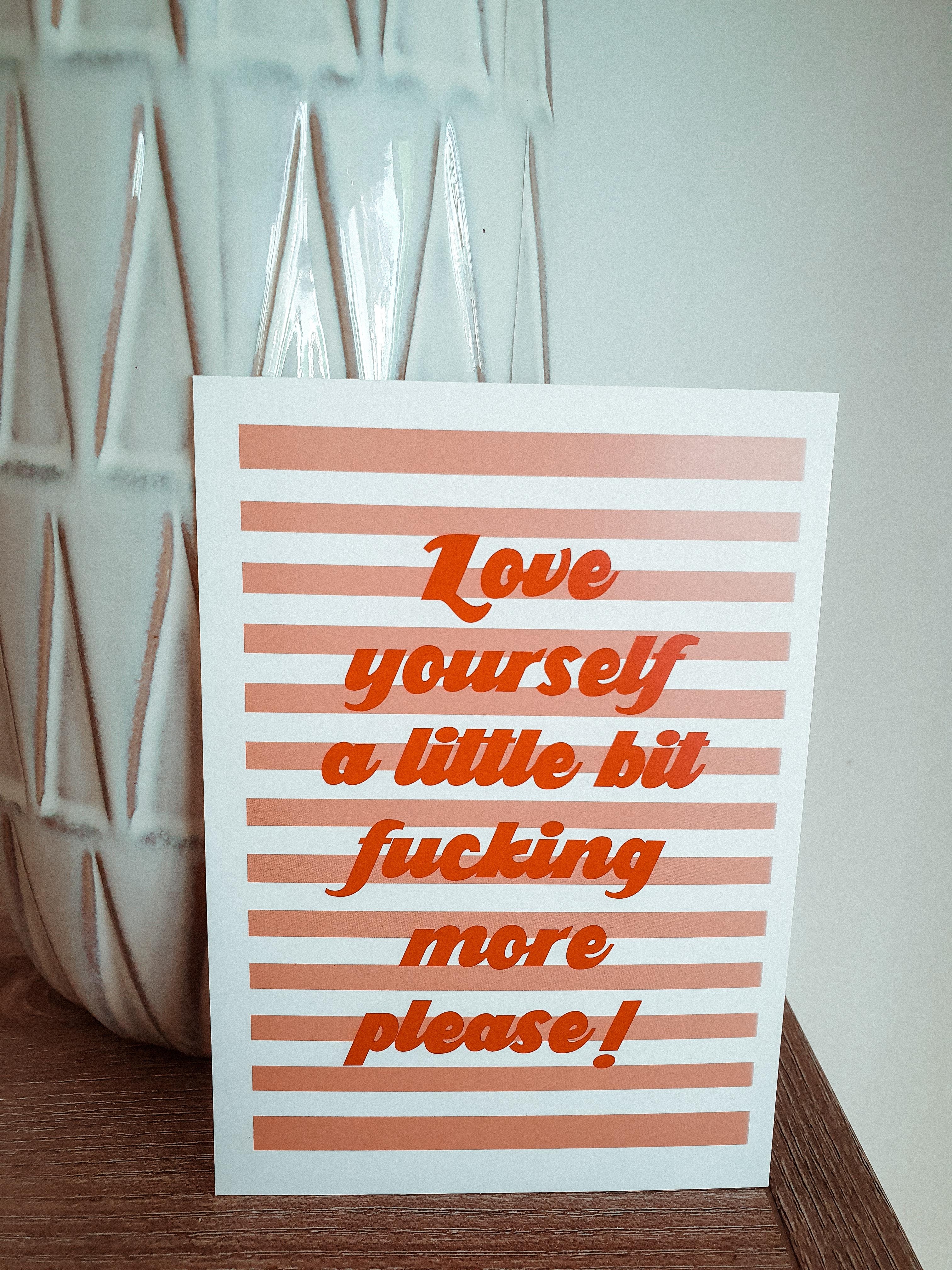 ☝🏼 just a quick reminder

#selflove #postcard #dekoideen