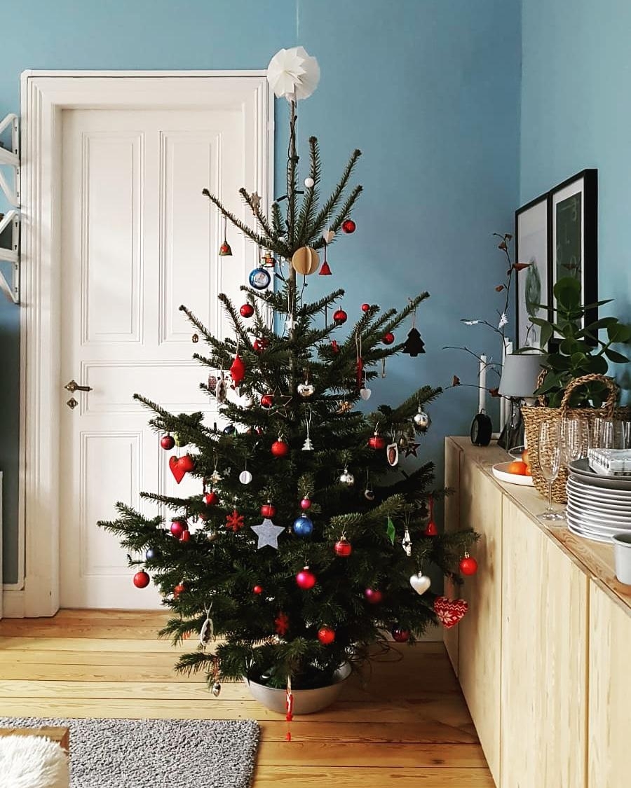 🌲 #weihnachtsbaum #weihnachtsdeko #wohnzimmer #altbau #altbauliebe 