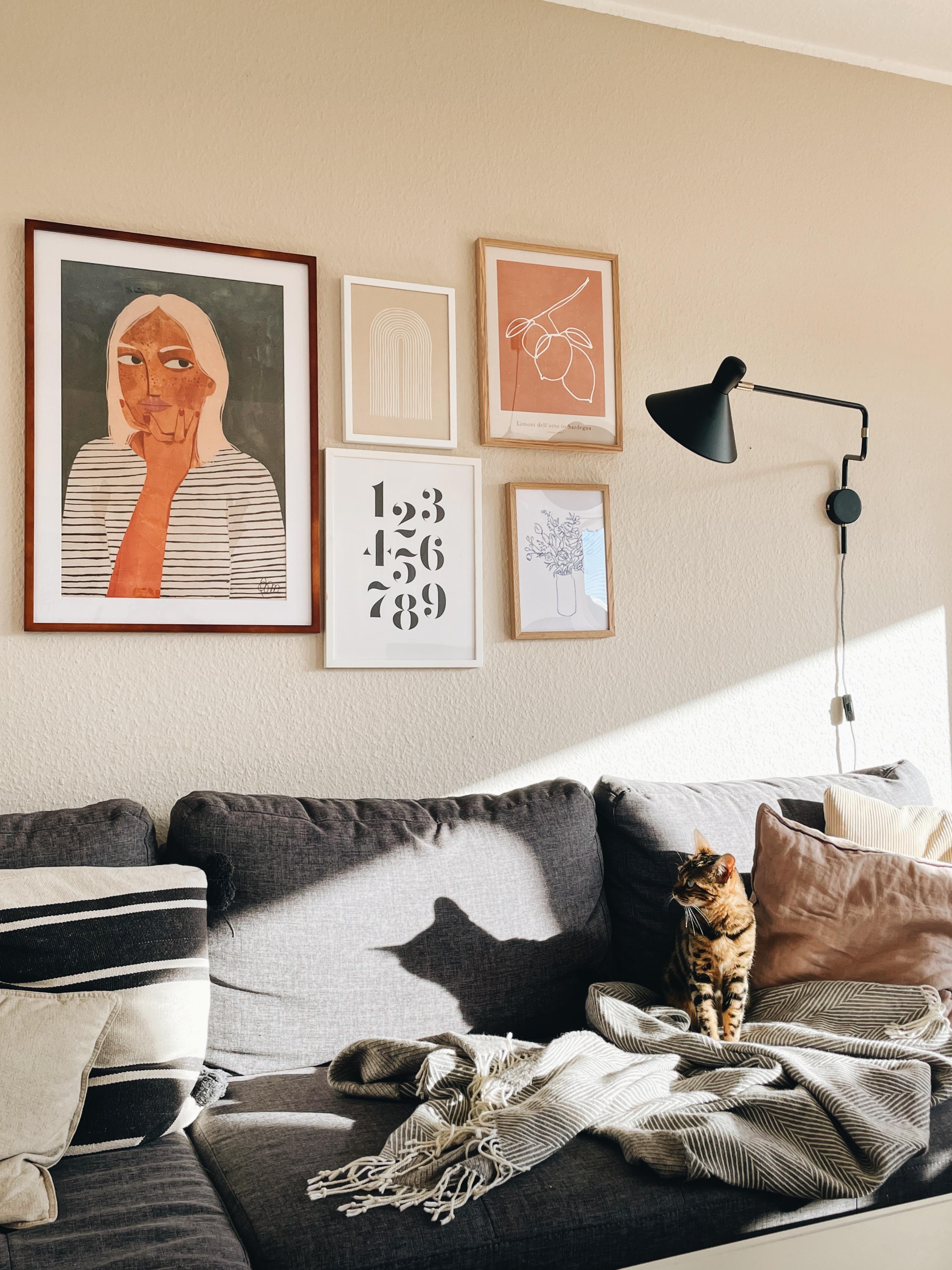 🐱 #wohnzimmer #bilderwand #inspiration #couchliebt #cozy 