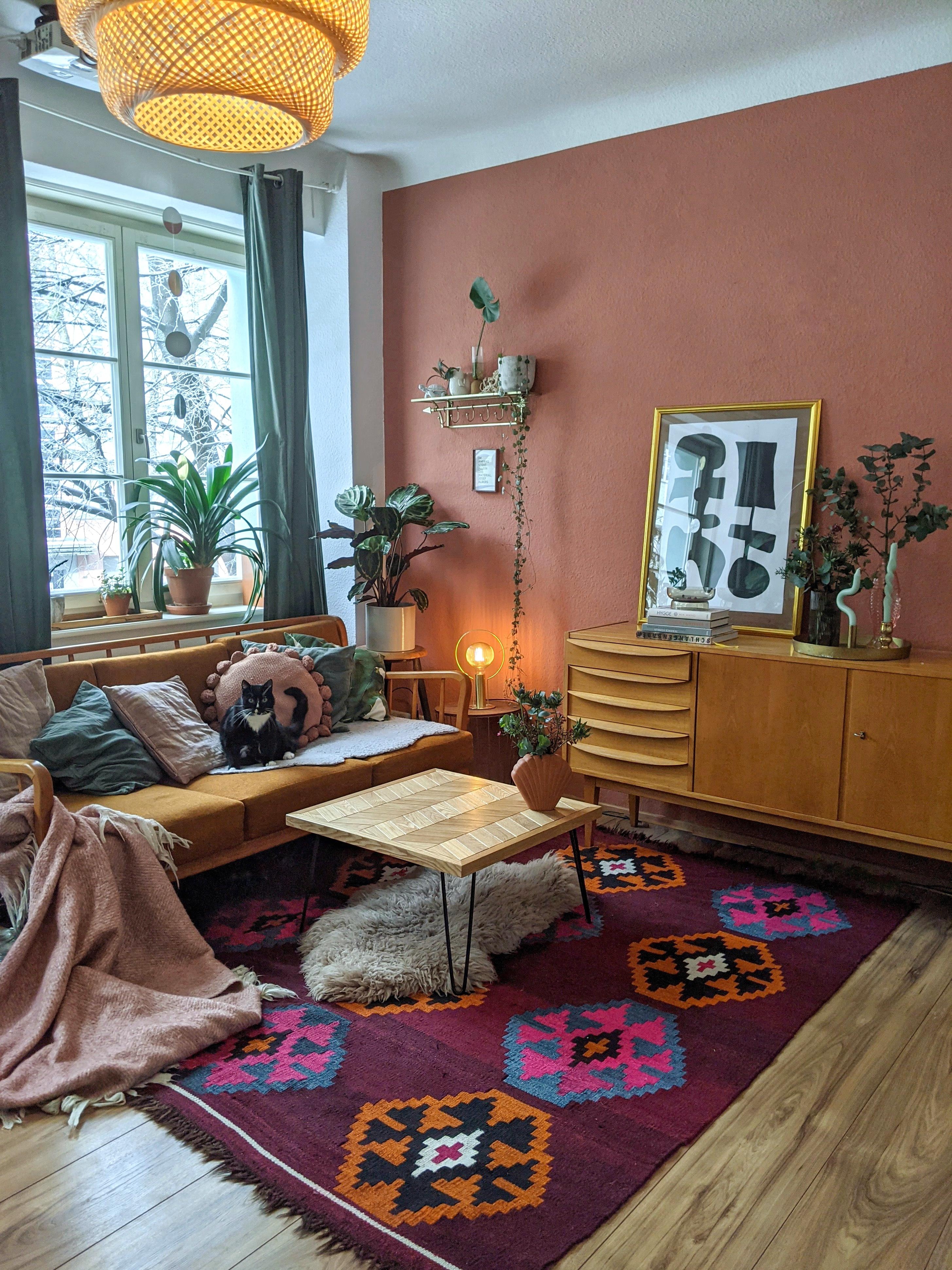 🌞 #wohnzimmer #midcentrury #farbenfroh #vintage #knallig
