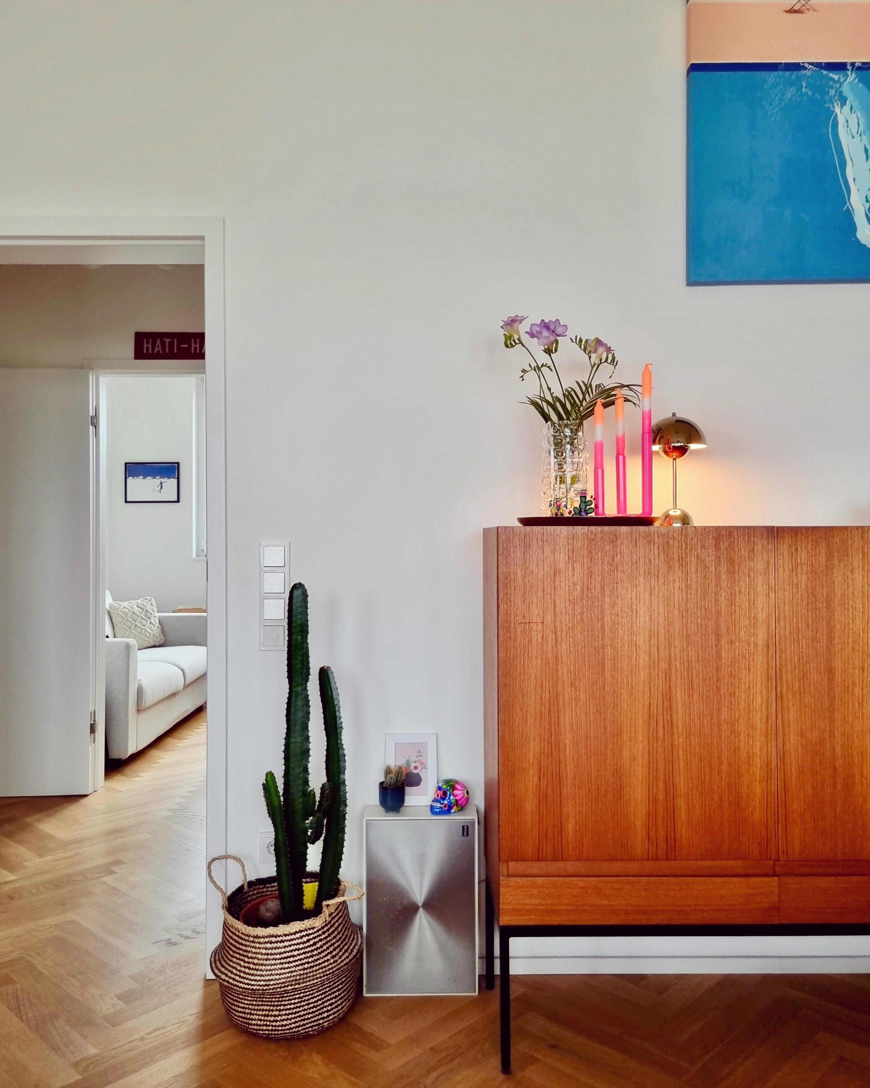 🌵 #wohnzimmer #tischlampe #sideboard #pflanzen