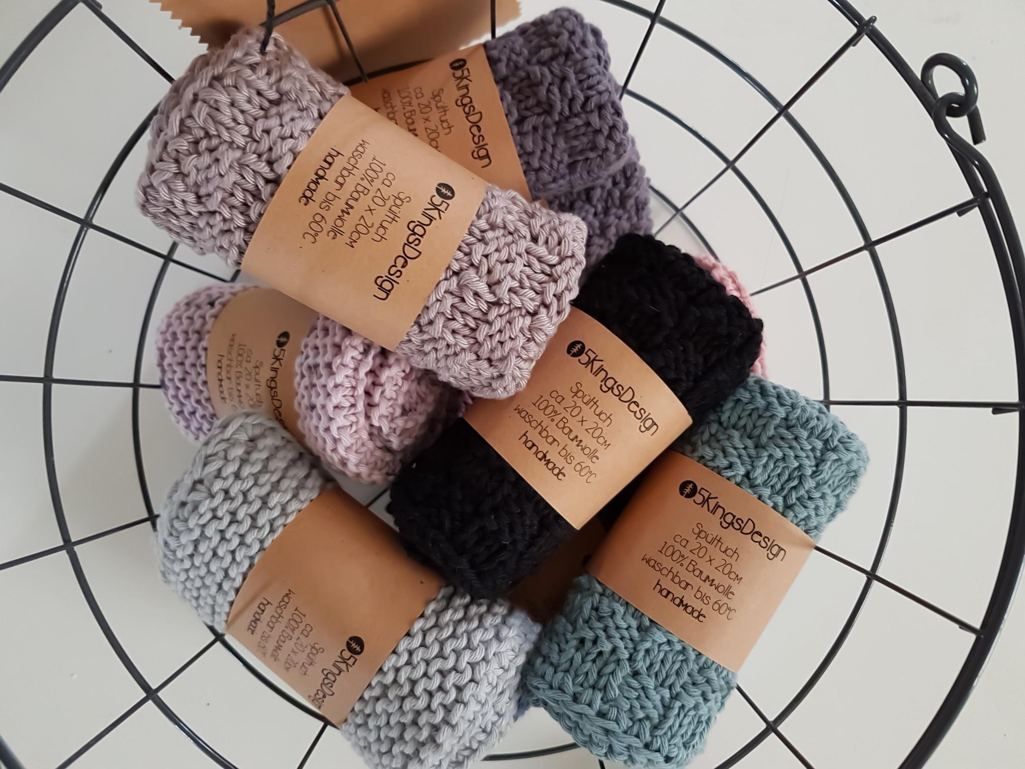 5KingsDesign Spültücher aus Baumwolle ♥ #stricken #handmade #knitting #spültücher #küche #kitchen #nachhaltig #diy
