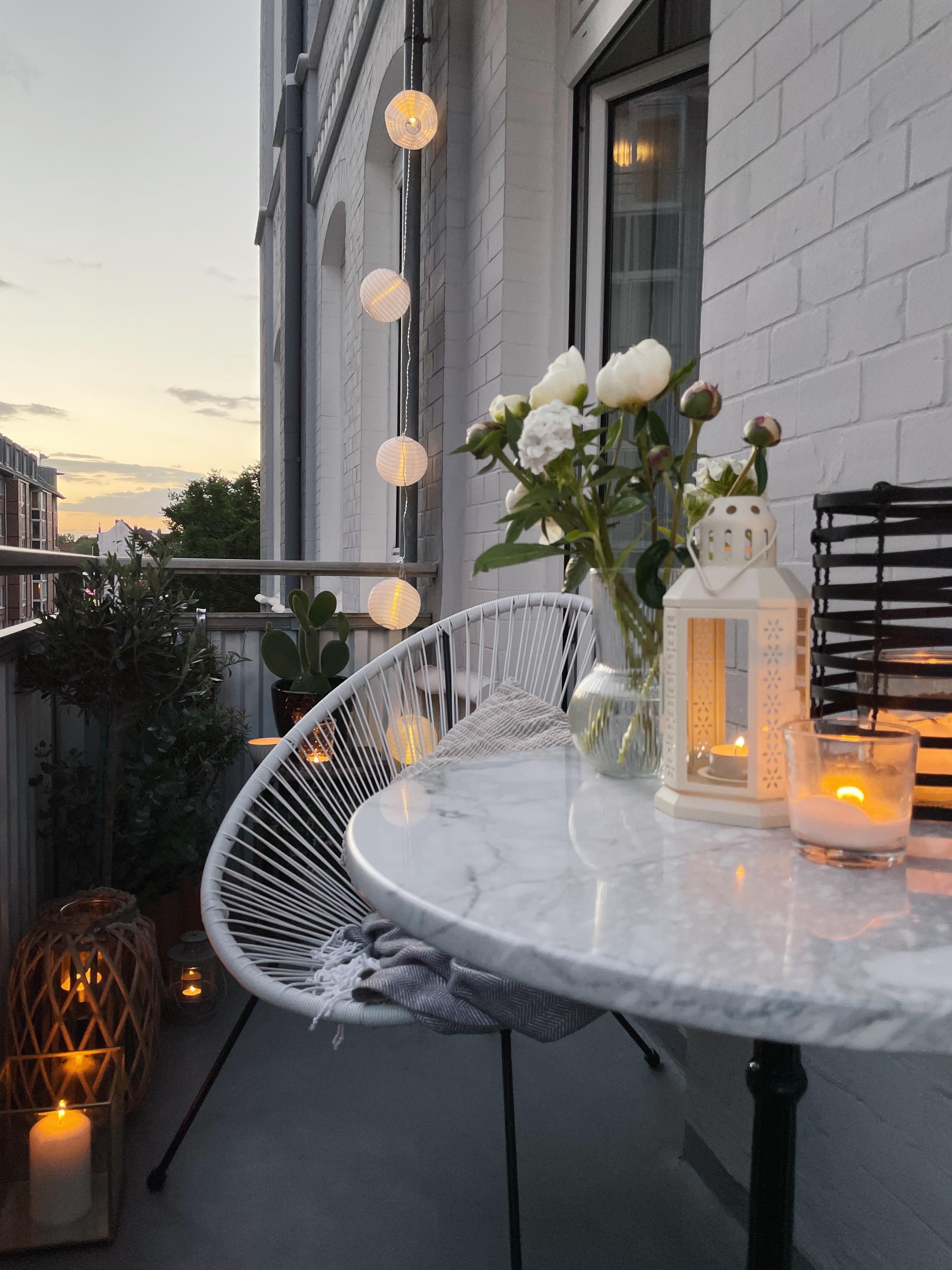 Abendstimmung ! 🪴✨ #balkon#balkonmakeover#balkondeko