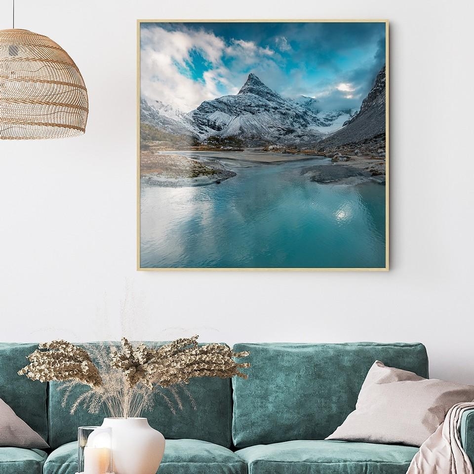Acrylglasbild gerahmt: "Unberührte Walliser Alpen" von Marcel Groß
#wohnzimmerdeko #inspo #fernweh #posterlounge