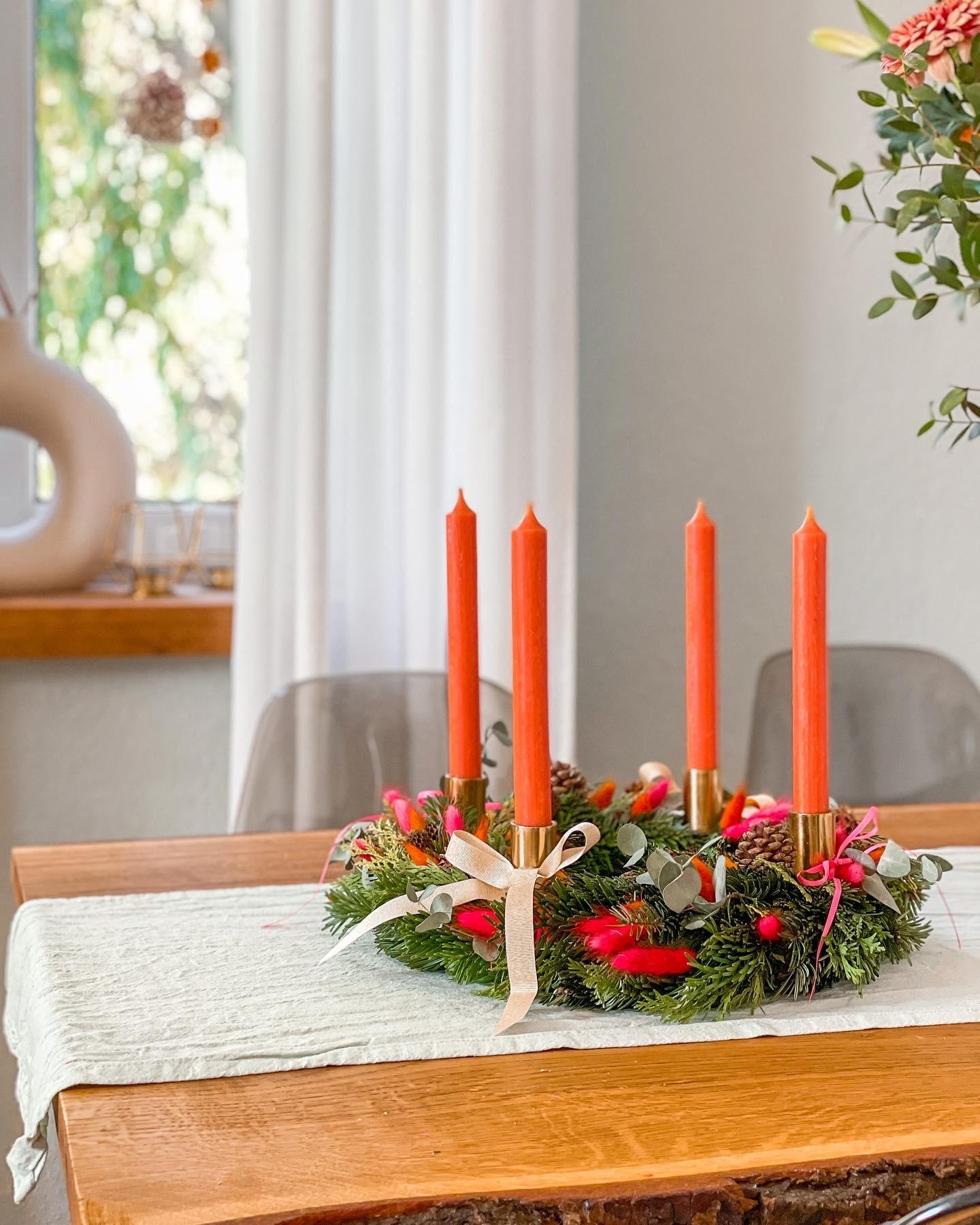 #adventskranz #diy #christmasdecor #adventwreath #candles #wintertime #decoration #advent