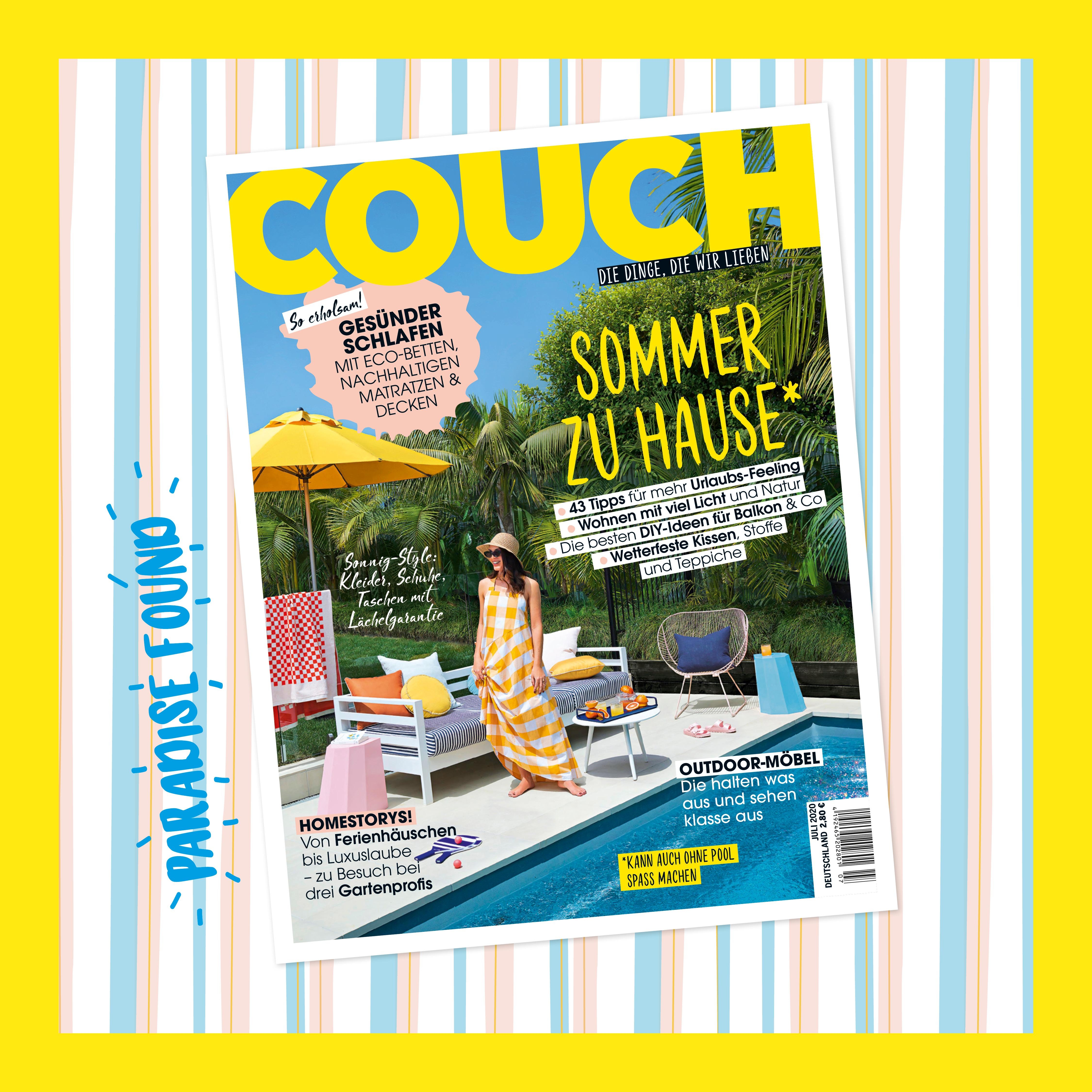 Alles für den Sommer zu Hause gibt's ab heute am Kiosk – in der neuen COUCH! ☀️⛱ #COUCHAbo #COUCHMagazin