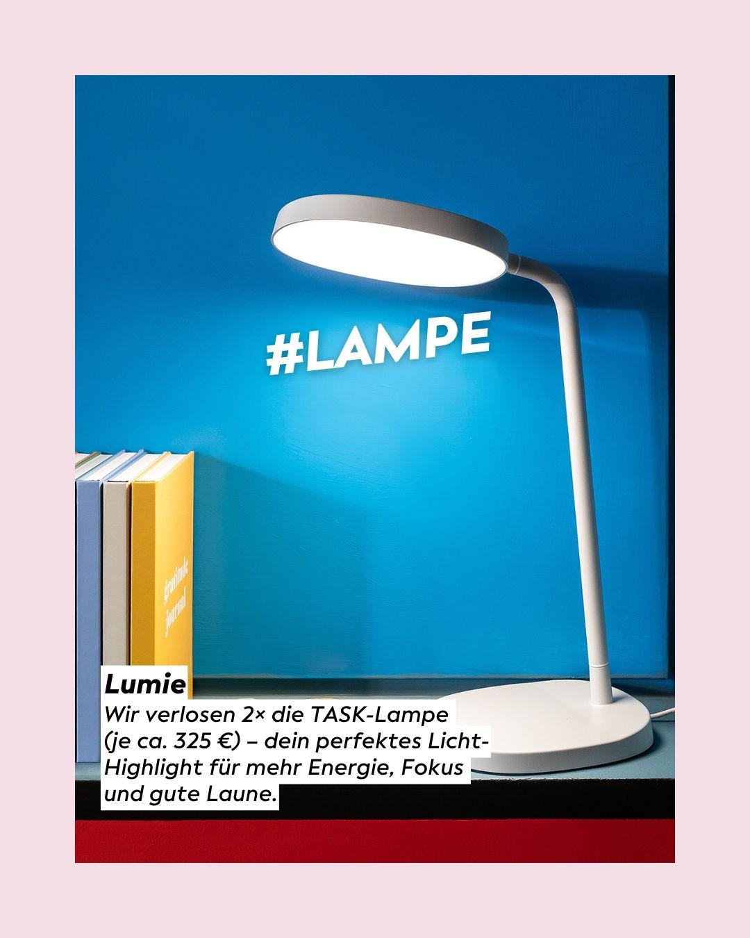 An Tag 3 unserer #livingchallenge wird es leuchtend! Teile dein passendes Bild unter #lampe und hab die Chance auf eine Leuchte von Lumie.