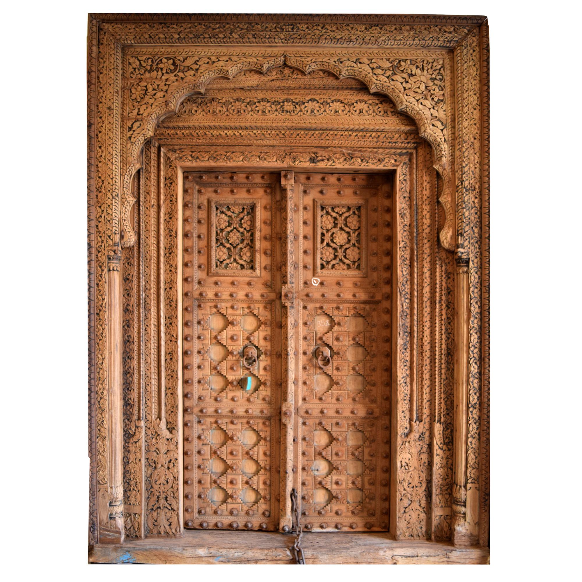 Antikes Eingangsportal aus Indien #indisch ©Guru-Shop