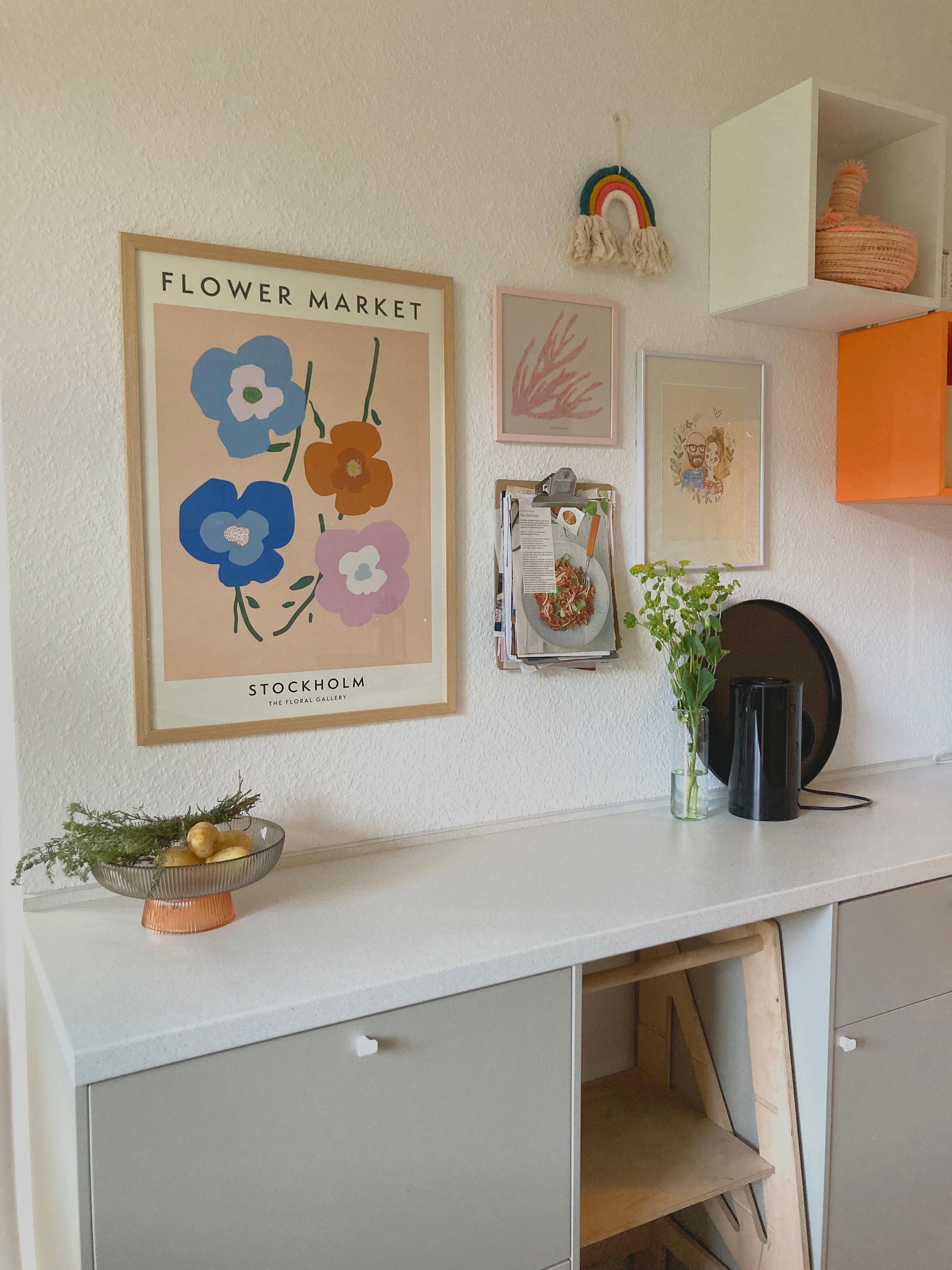 Apricot-Vibes in unserer #küche 🍑🍊🌸 #couchstyle #couchliebt #bildercollage #orange #beige