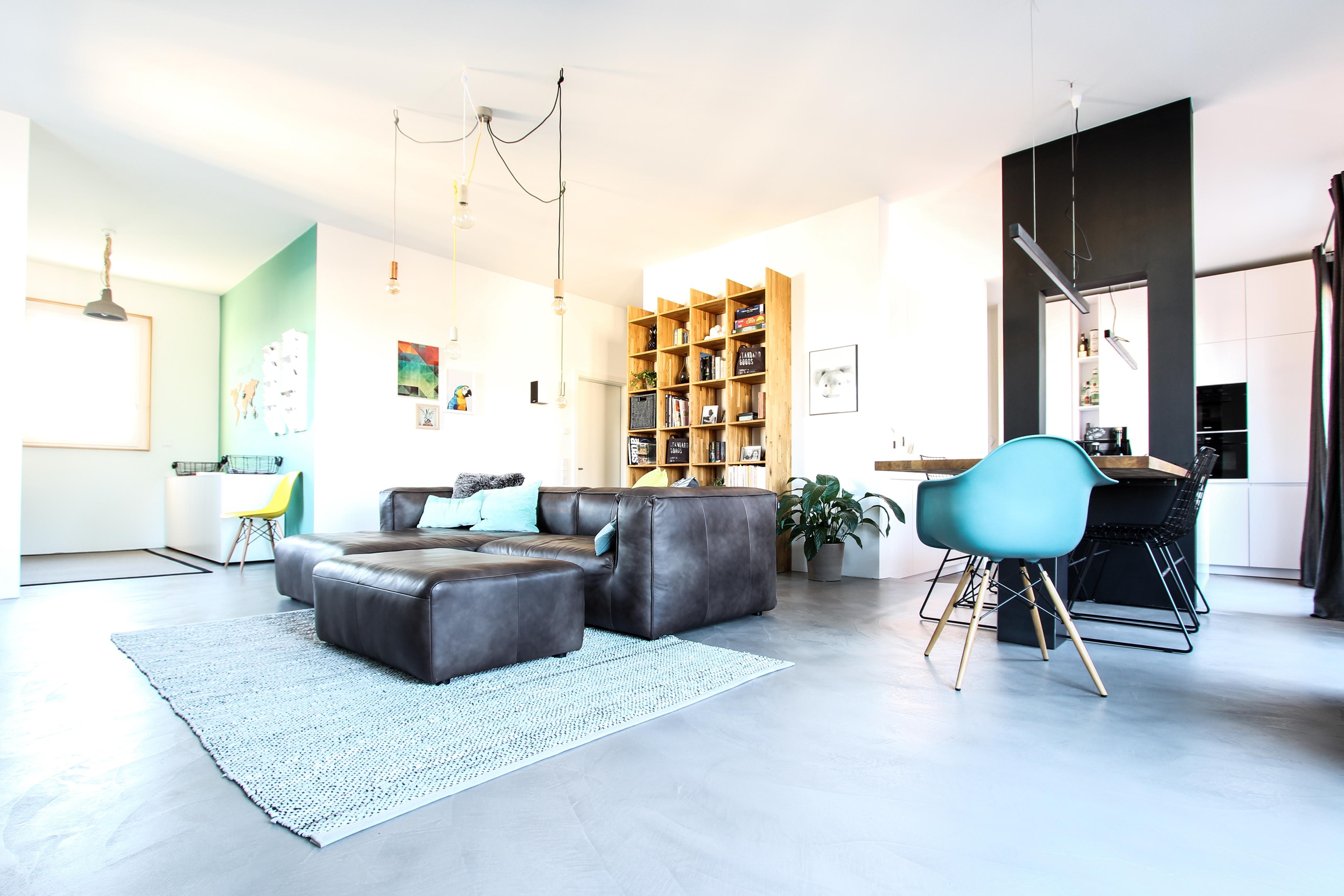 Arbeiten - Wohnen - Essen - Kochen #wandfarbe ©EXTRAVIEL office & home design