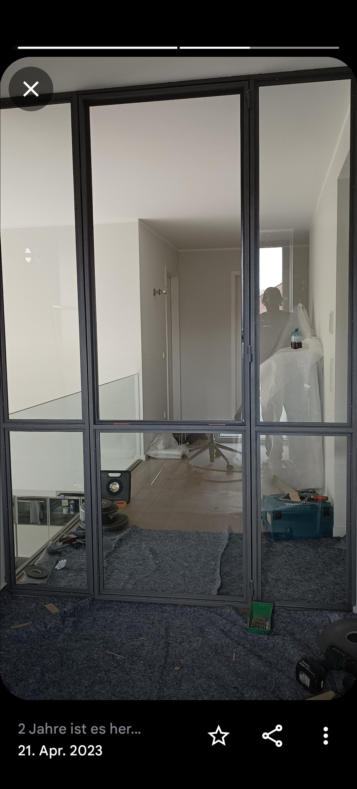 aus unserer Produktion STAHL&GLAS TÜRANLAGE