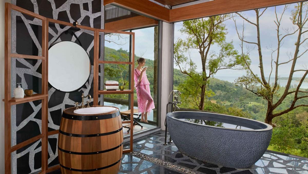 Außenbad im der Tent Pool Villa des Keemala Resorts in Phuket #badezimmer #luxus ©2016 Keemala Hotel