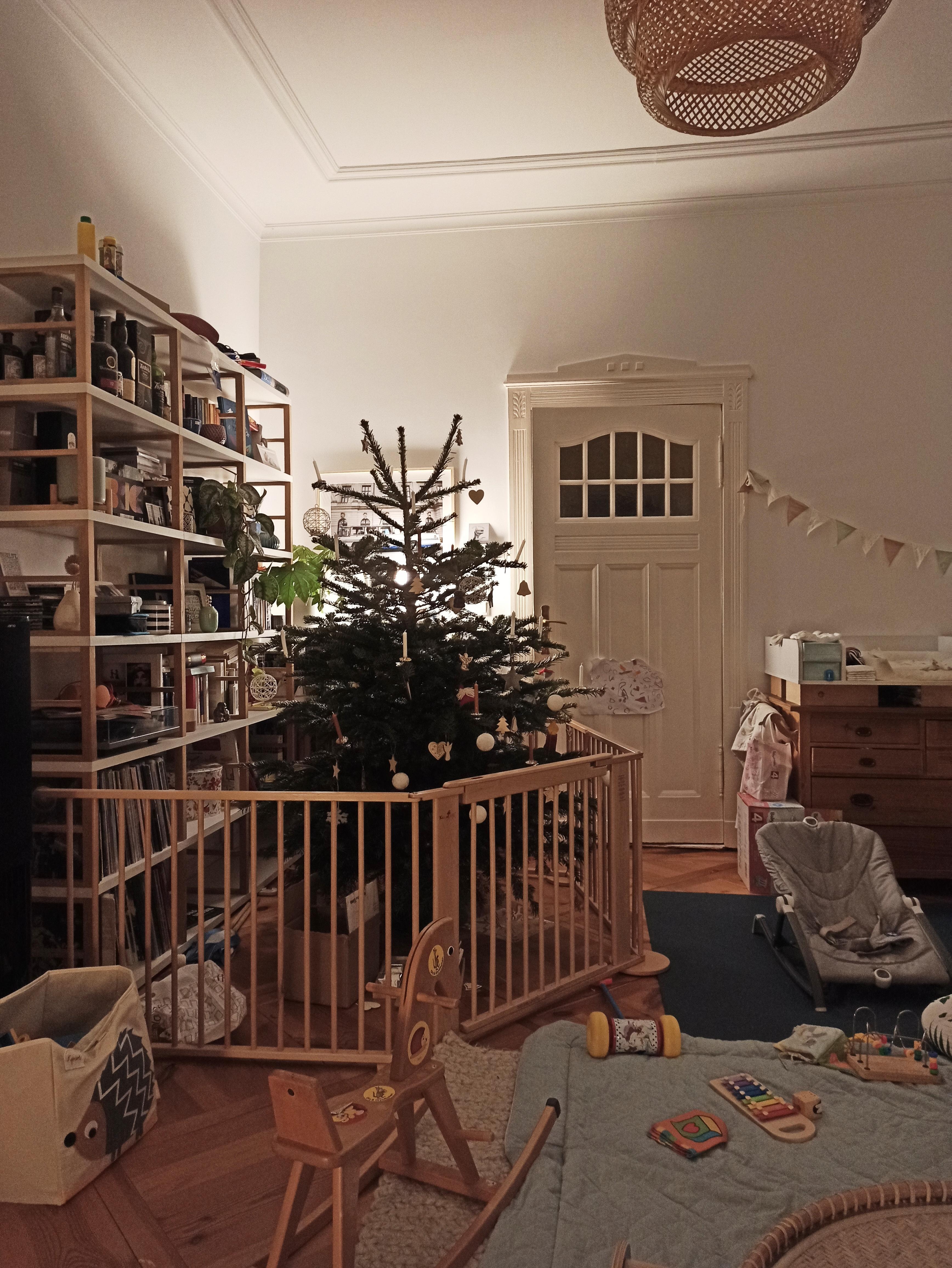 Baby- bzw. Baumschutz 😊 Fast dekorativ. Ach nee, doch nicht. #Weihnachtsbaum