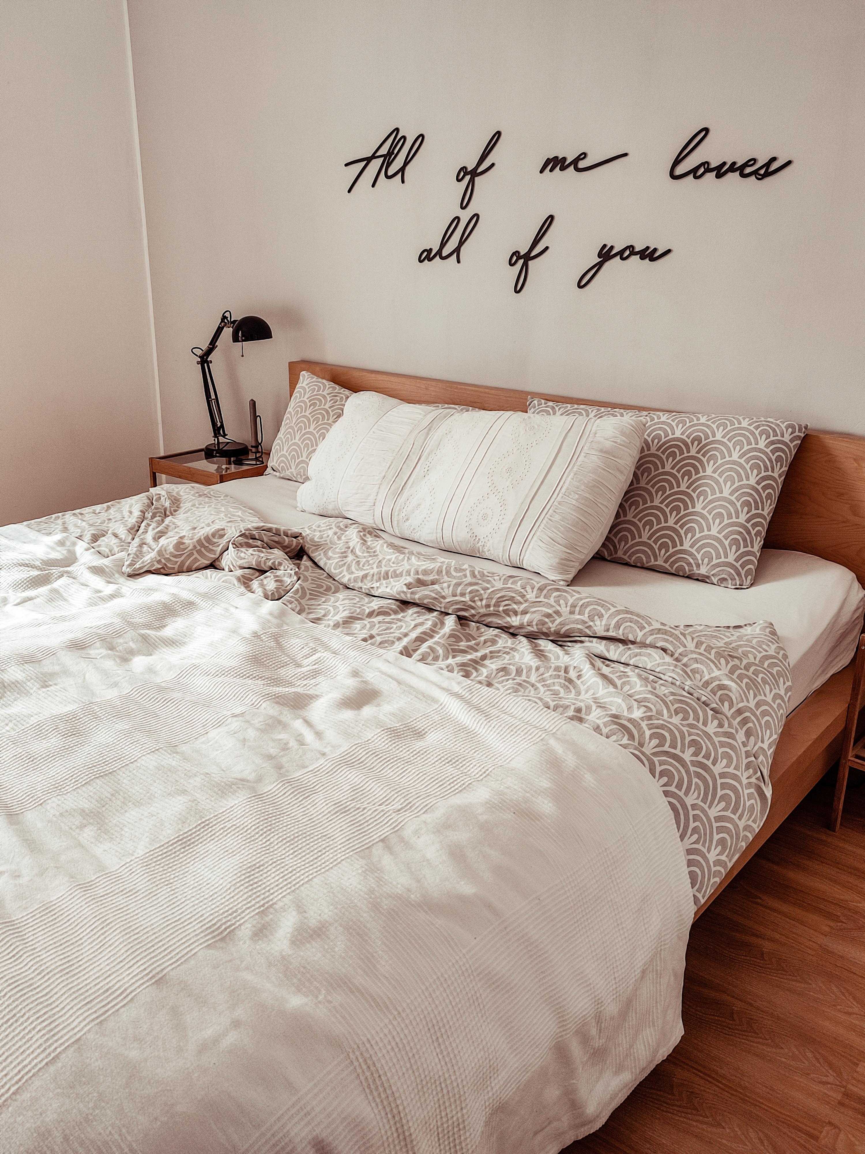 #bedroom #wallart #schlafzimmer #bett #wanddeko 