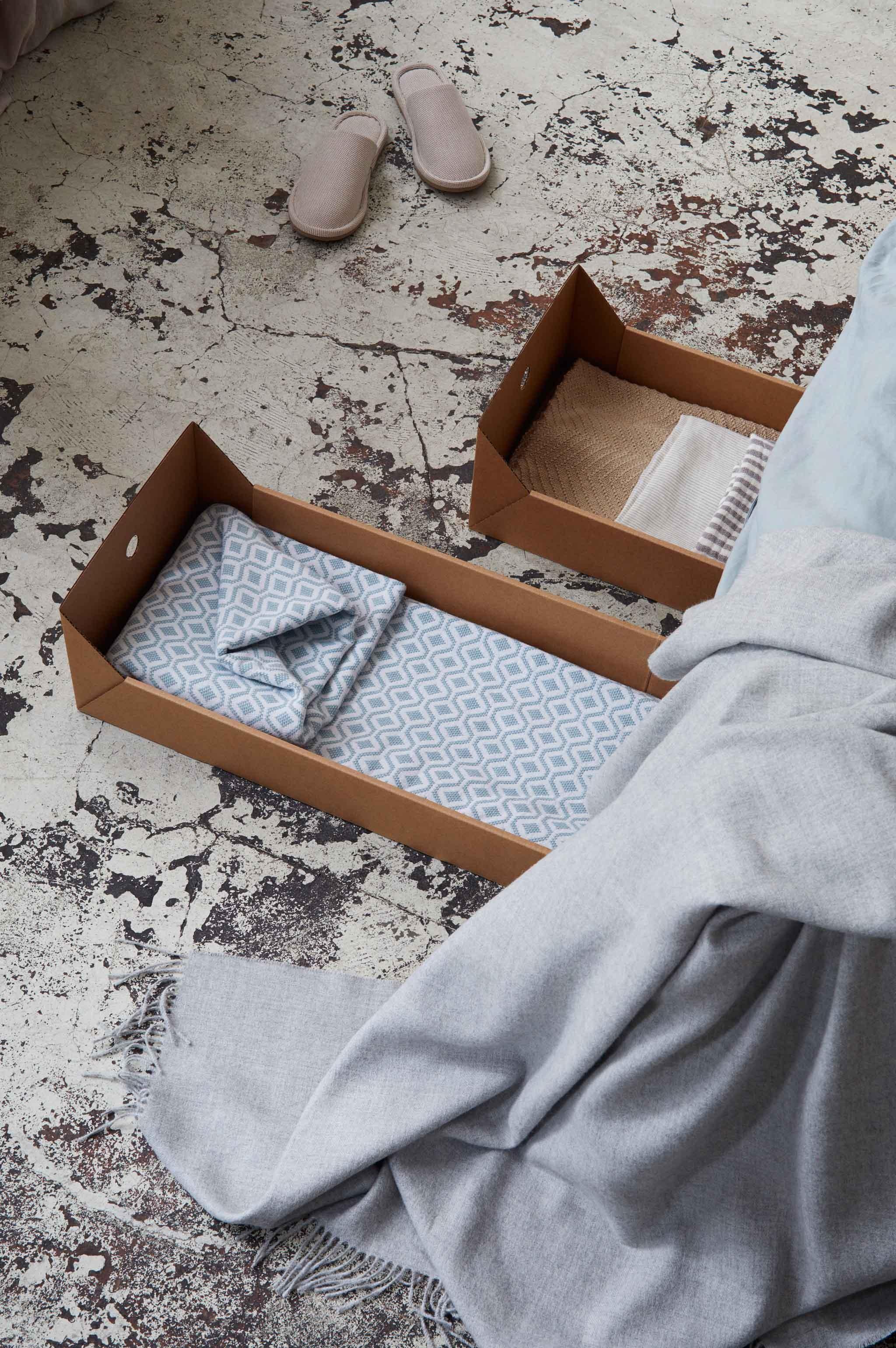 Bettkästen für unser Pappbett DREAM, um den Stauraum zu nutzen