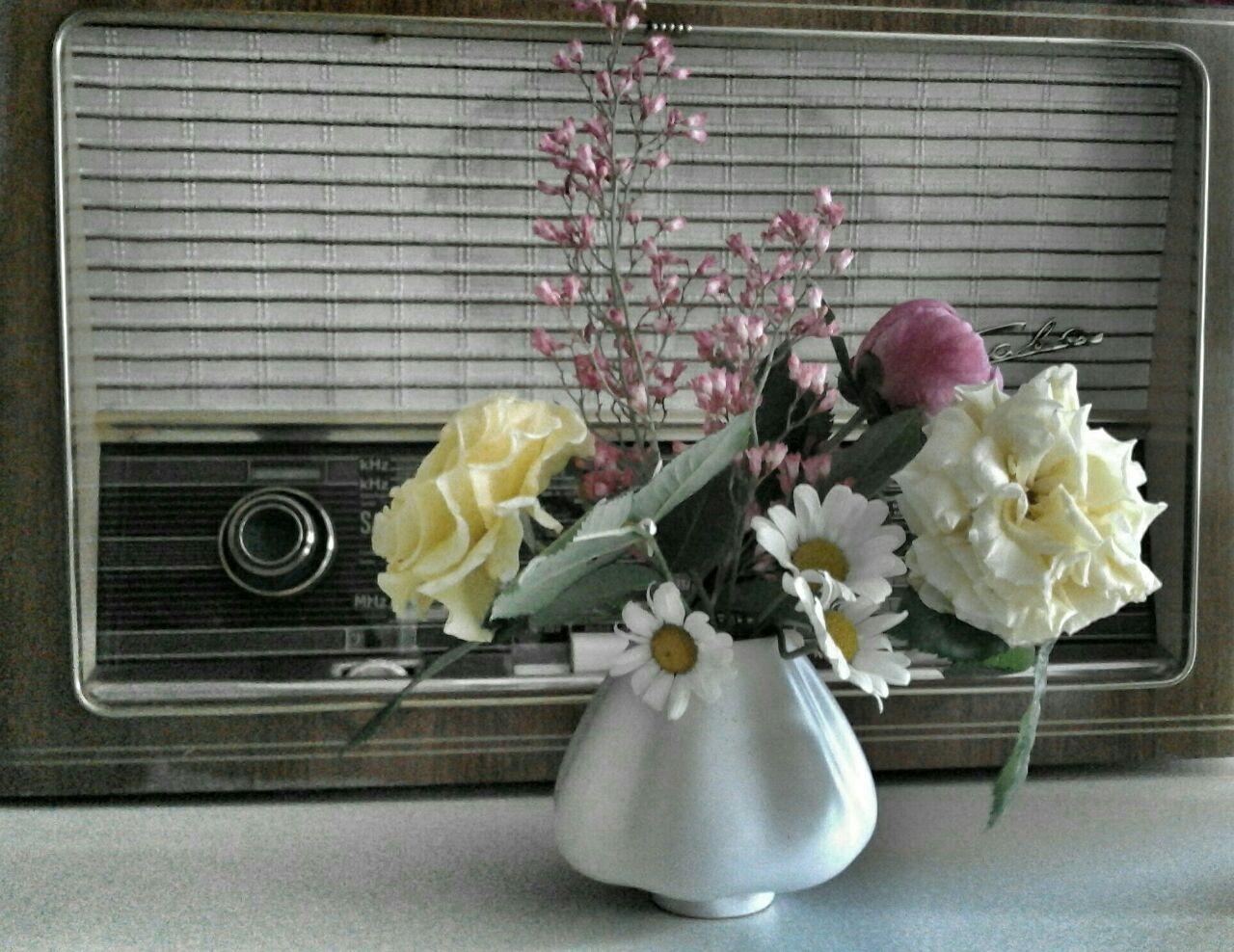 #Blumen #Vase #Radio #home