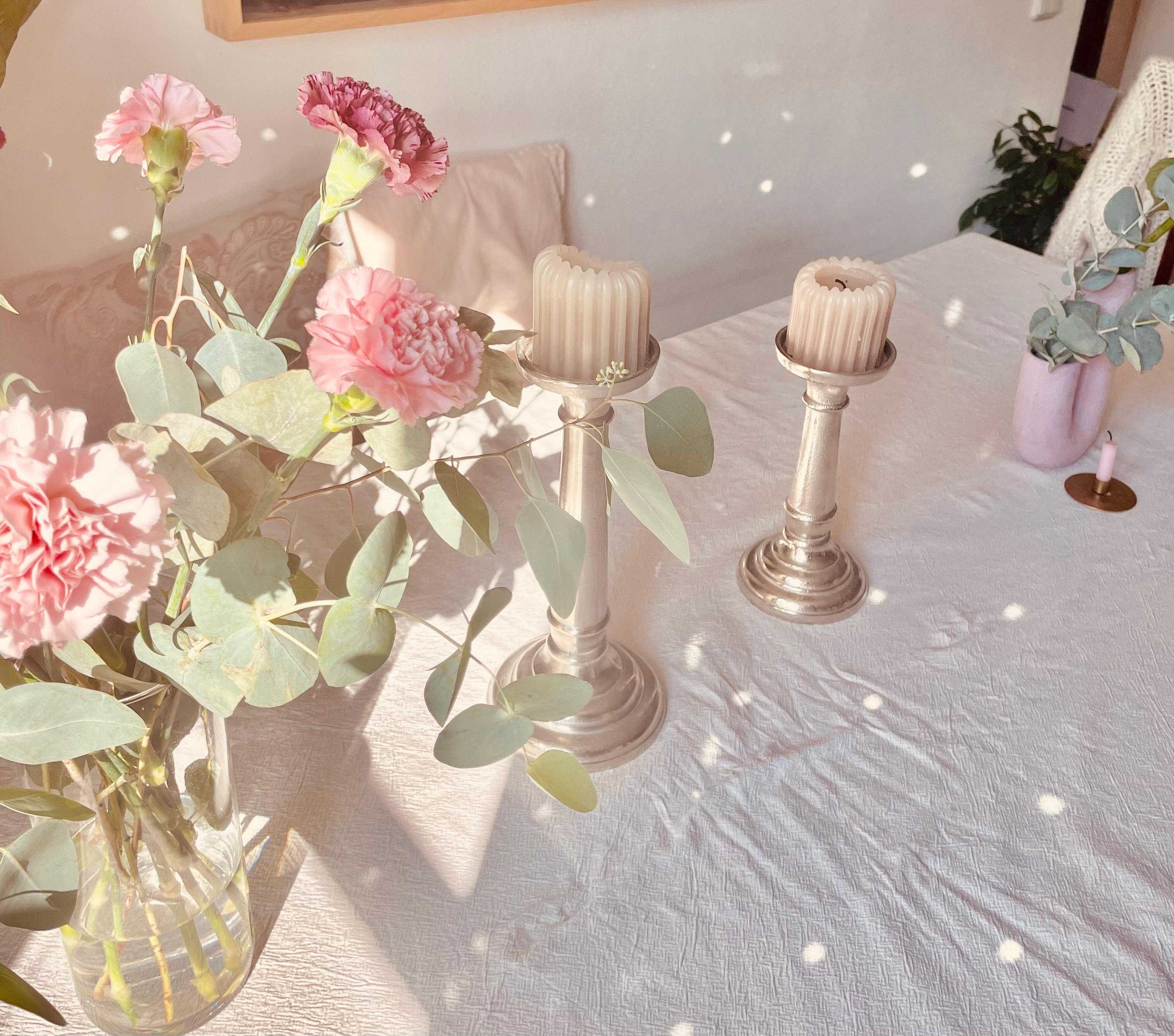 #blushdecor #blushpink #freshflowers #esszimmertisch #sommerblumen #diningroom 