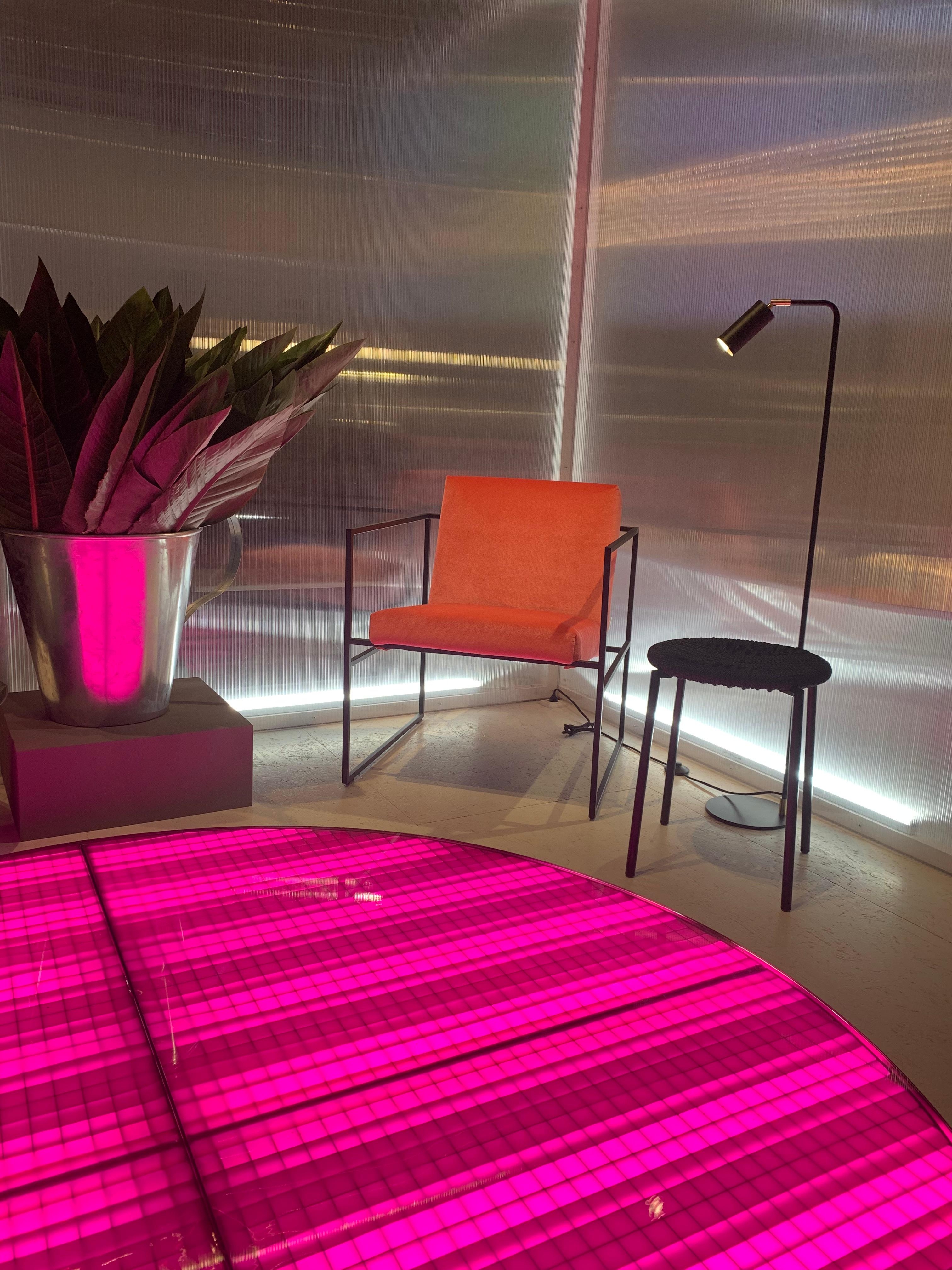 #brühl inszenierte die Möbel besonders cool - #colorblocking mit #orange und #pink! #imm2019 #imm