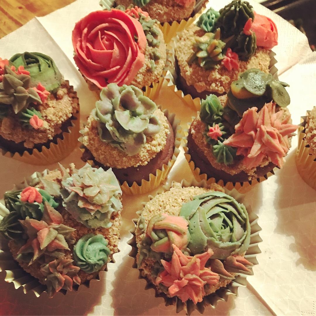 Buttercreme Sukkulenten Cupcakes ❤️ #diy #cupcakes #baking #stolz