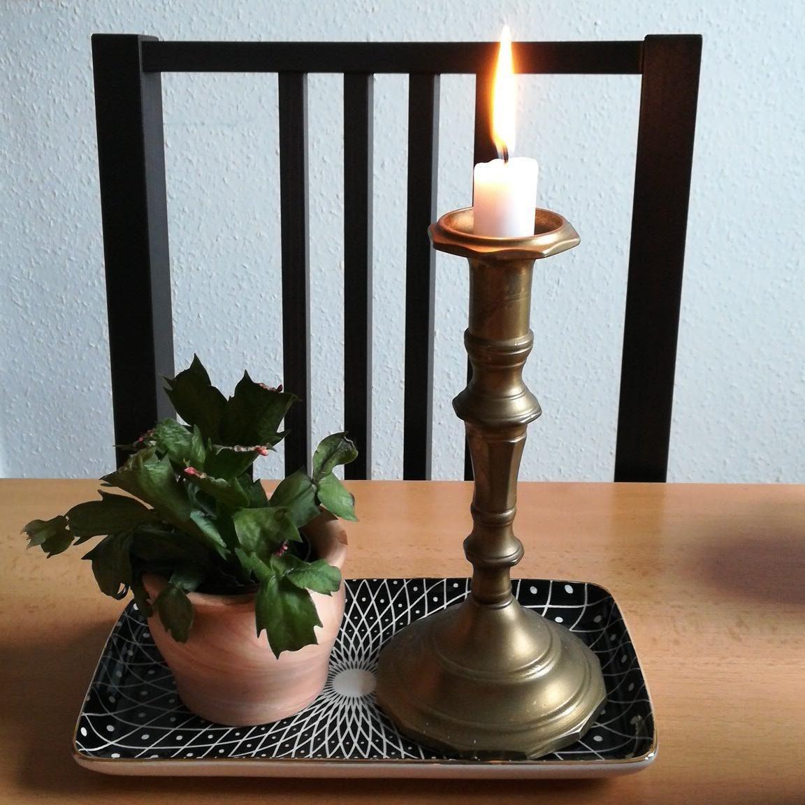 #candle #candlelight #mittagessen #dekoliebe #nanunana #kerzenständer #gold #kleinepflanze #kaktus 