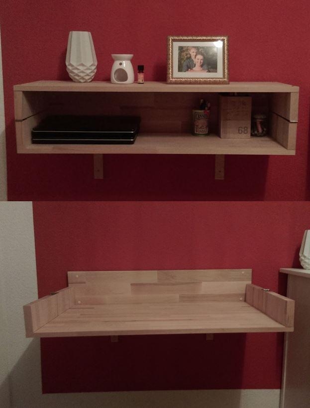 convertible shelf/desk #Holzliebe #DIY #aus1mach2 #FLEXIBLEMÖBEL