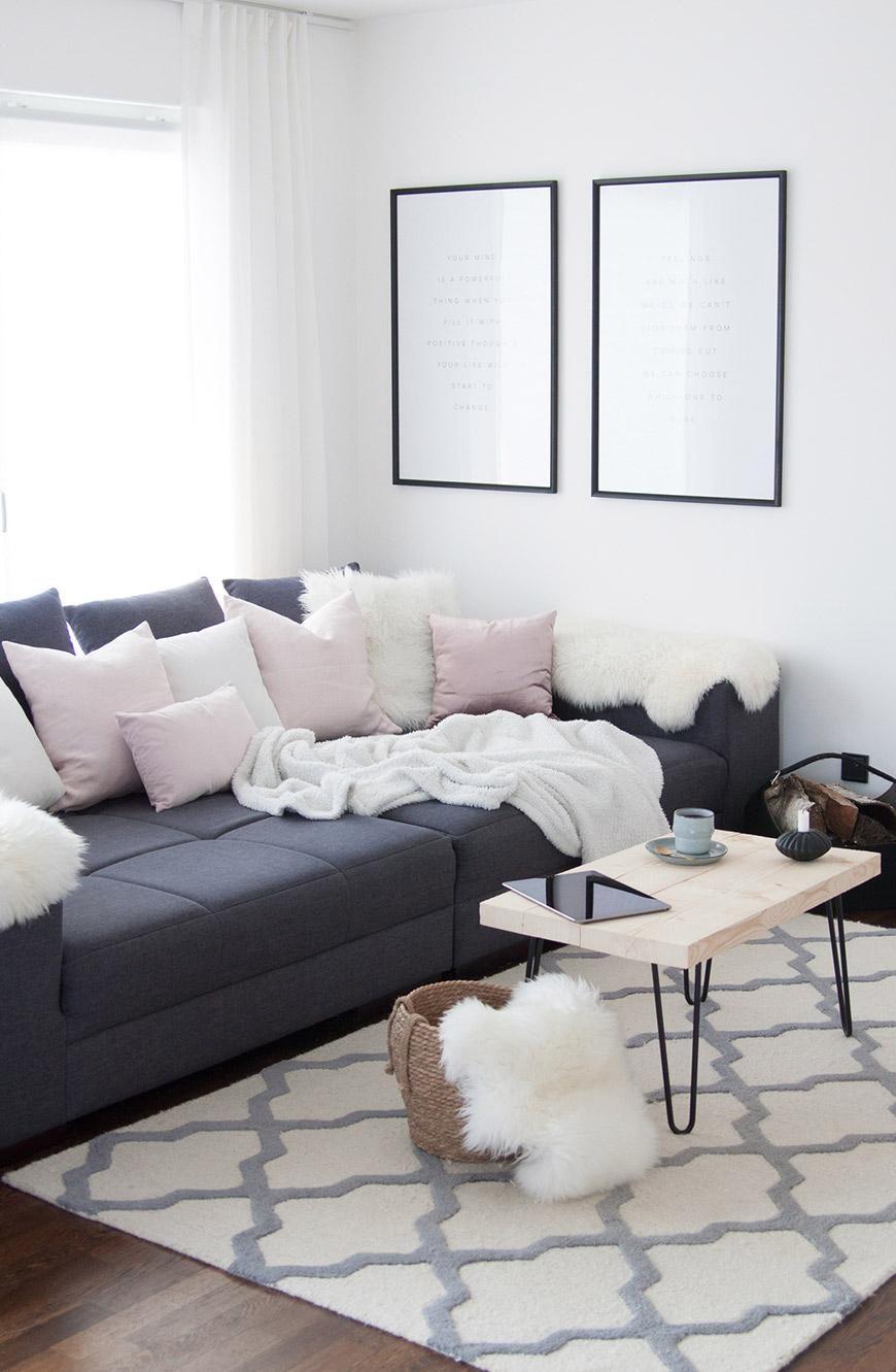 Couch & gleichzeitig Home Office #wohnbereich #kuschelig