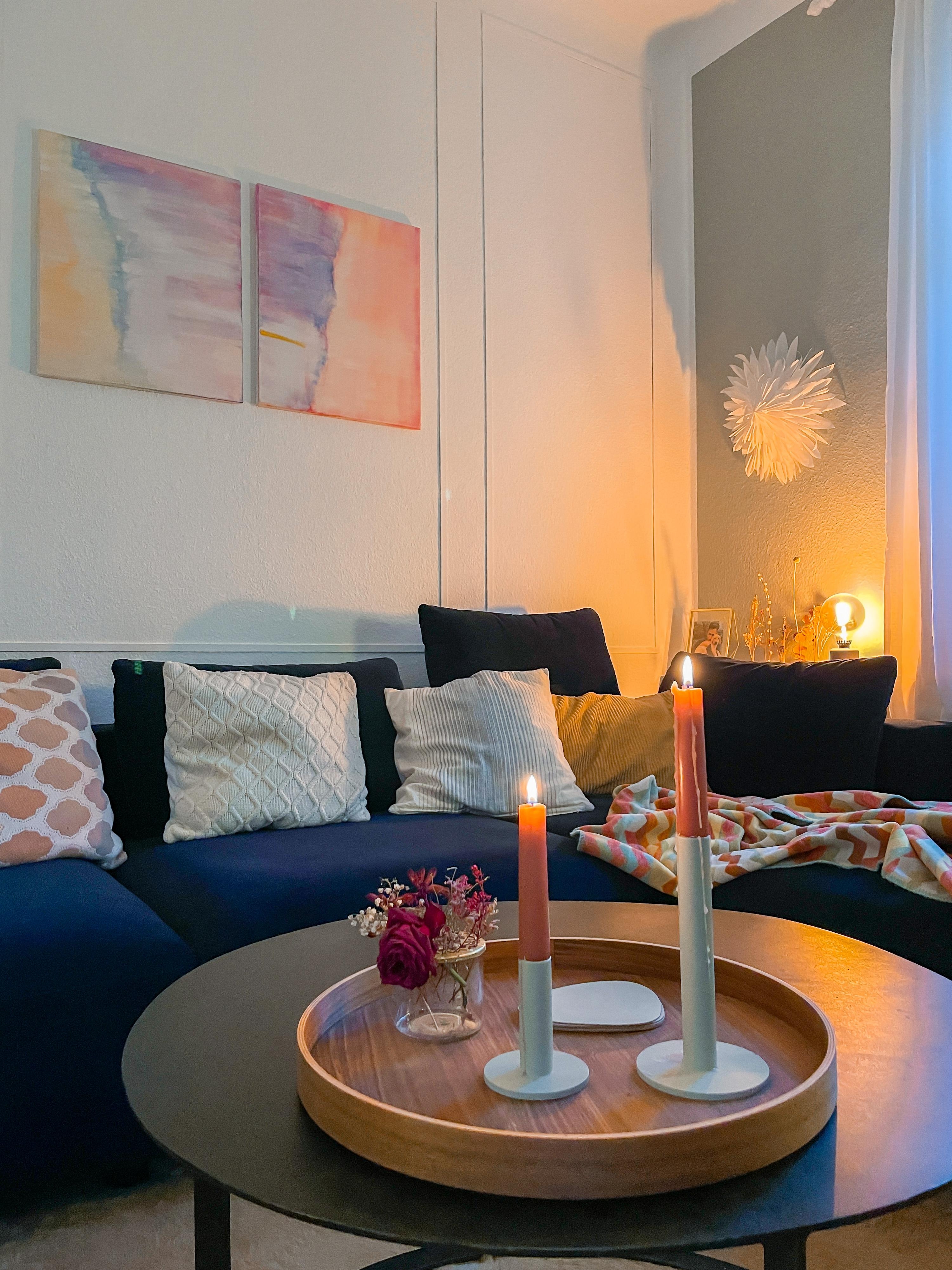 #couch #darkblue #candles #wohnzimmer #livingroom