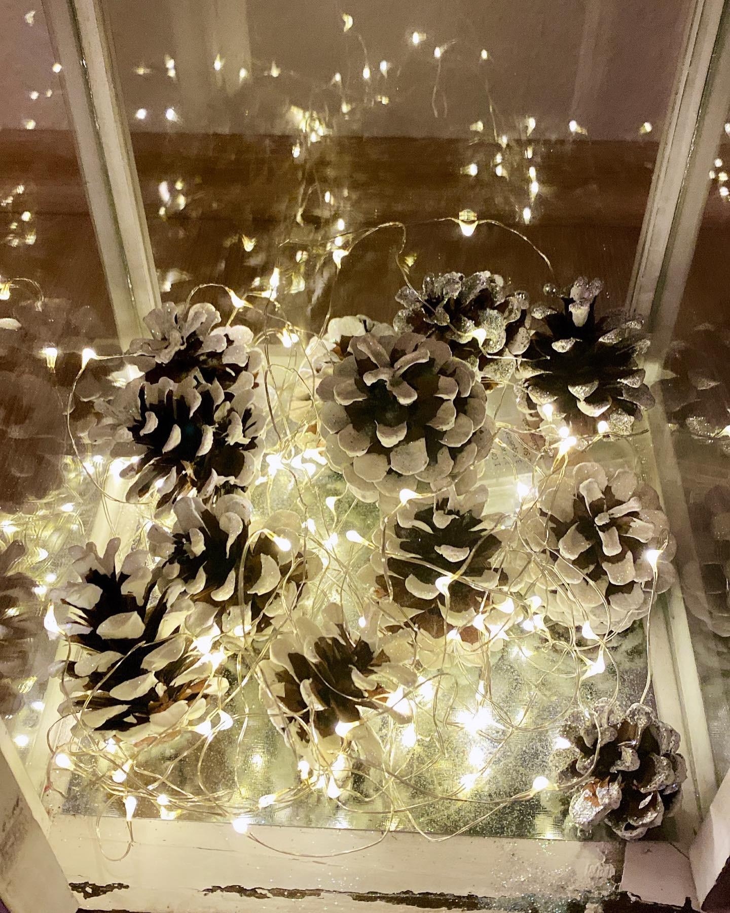 #cozyhome #lichterkette #deko #zapfen #winterdeko #laterne #weihnachtsdeko
